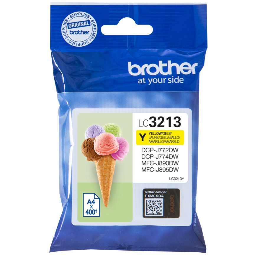 Brother Tinte LC-3213Y Gelb bis zu 400 Seiten nach ISO/IEC 24711