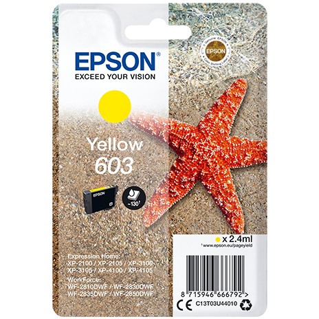 Epson Tinte 603 C13T03U44010 Gelb bis zu 130 Seiten