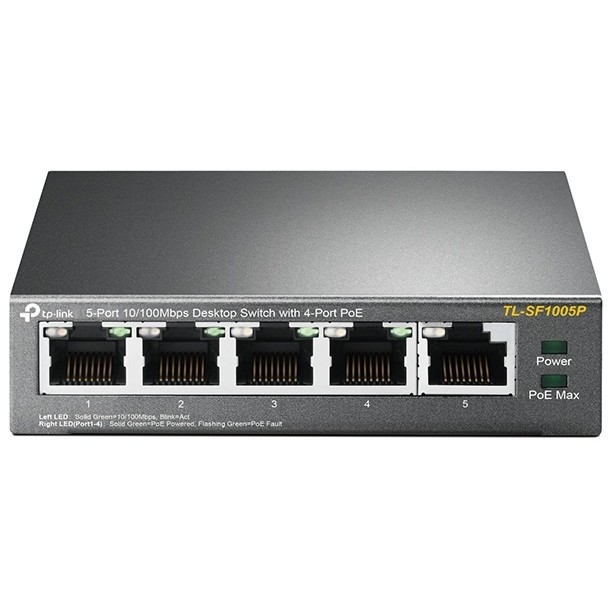 TL-SF1005P 5-Port 10/100Mbps Desktop Switch 5 10/100 Mbit/s RJ45 4 PoE+