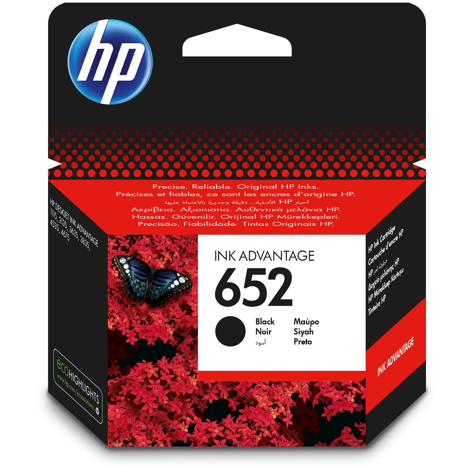 HP Tinte 652 F6V25AE Schwarz