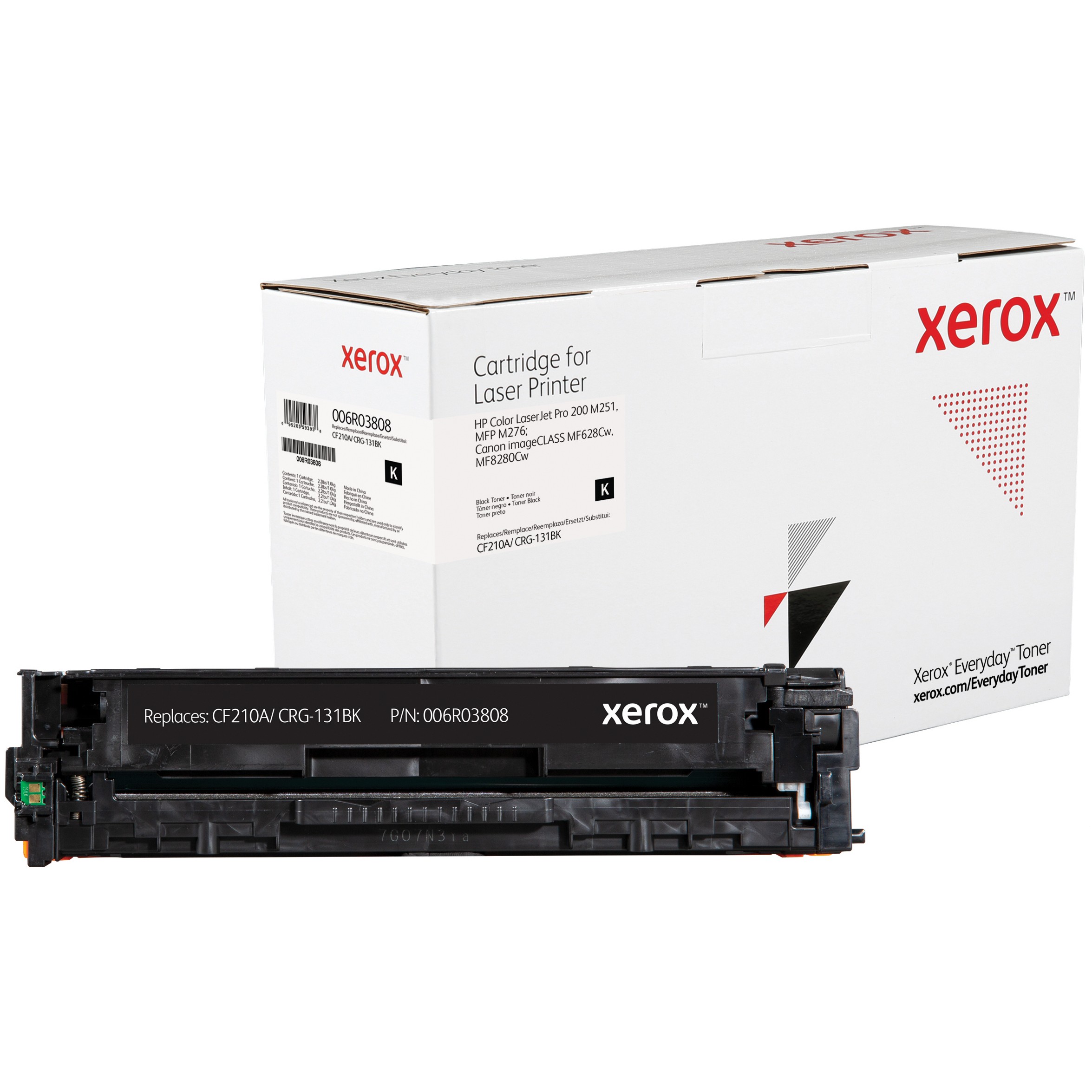 TON Xerox Everyday Toner 006R03808 Schwarz alternativ zu HP Toner 131A / 125A / 128A CF210A / CB540A / CE320A