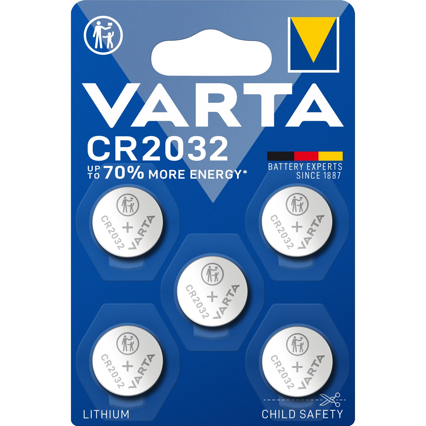 Batterie Knopfzelle CR2032 *Varta* 5-Pack