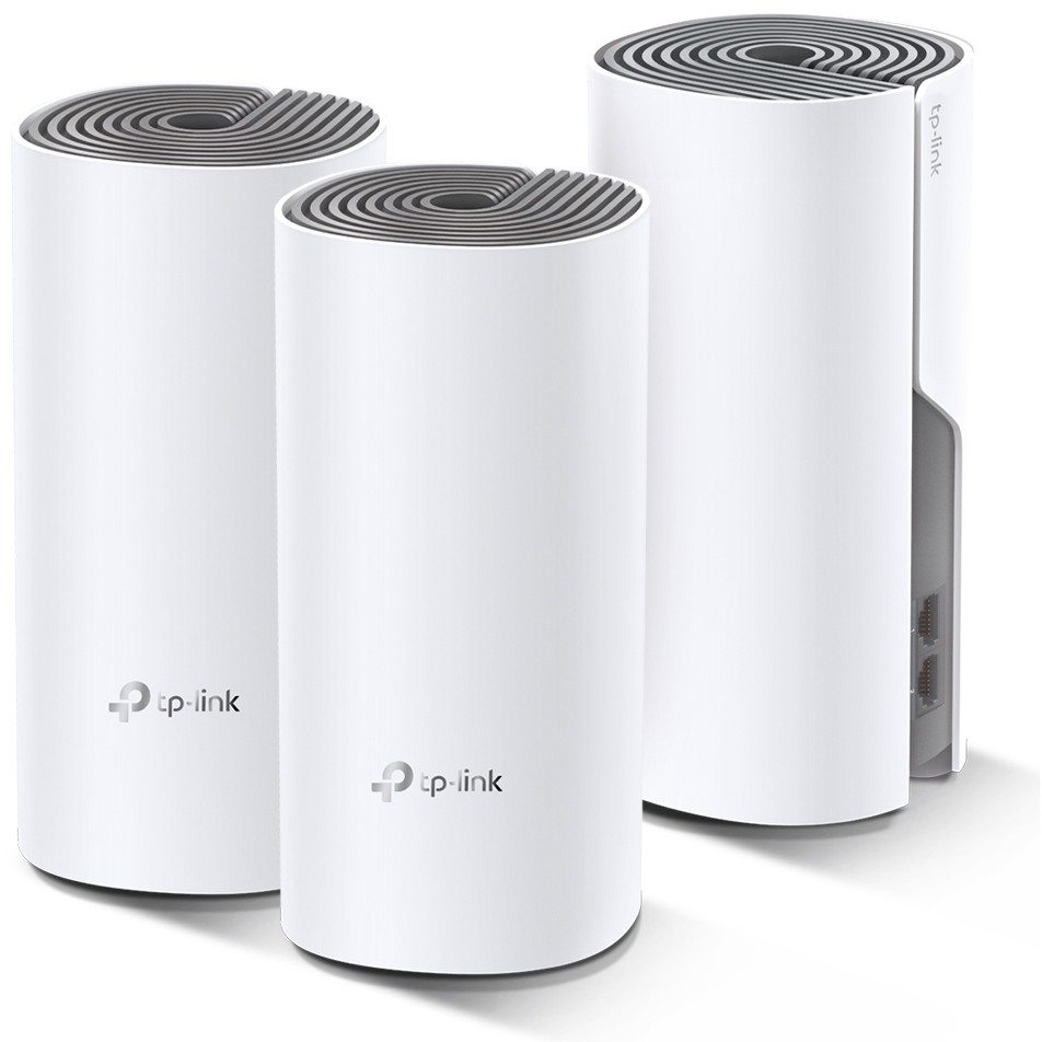 TP-LINK Deco E4 Mesh-WLAN 3-Pack (Router. 2 Extender) (AC1200)