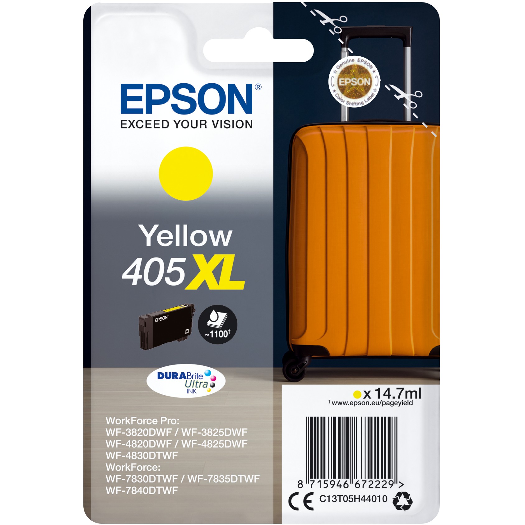Epson Tinte 405XL C13T05H44010 Gelb bis zu 1.100 Seiten