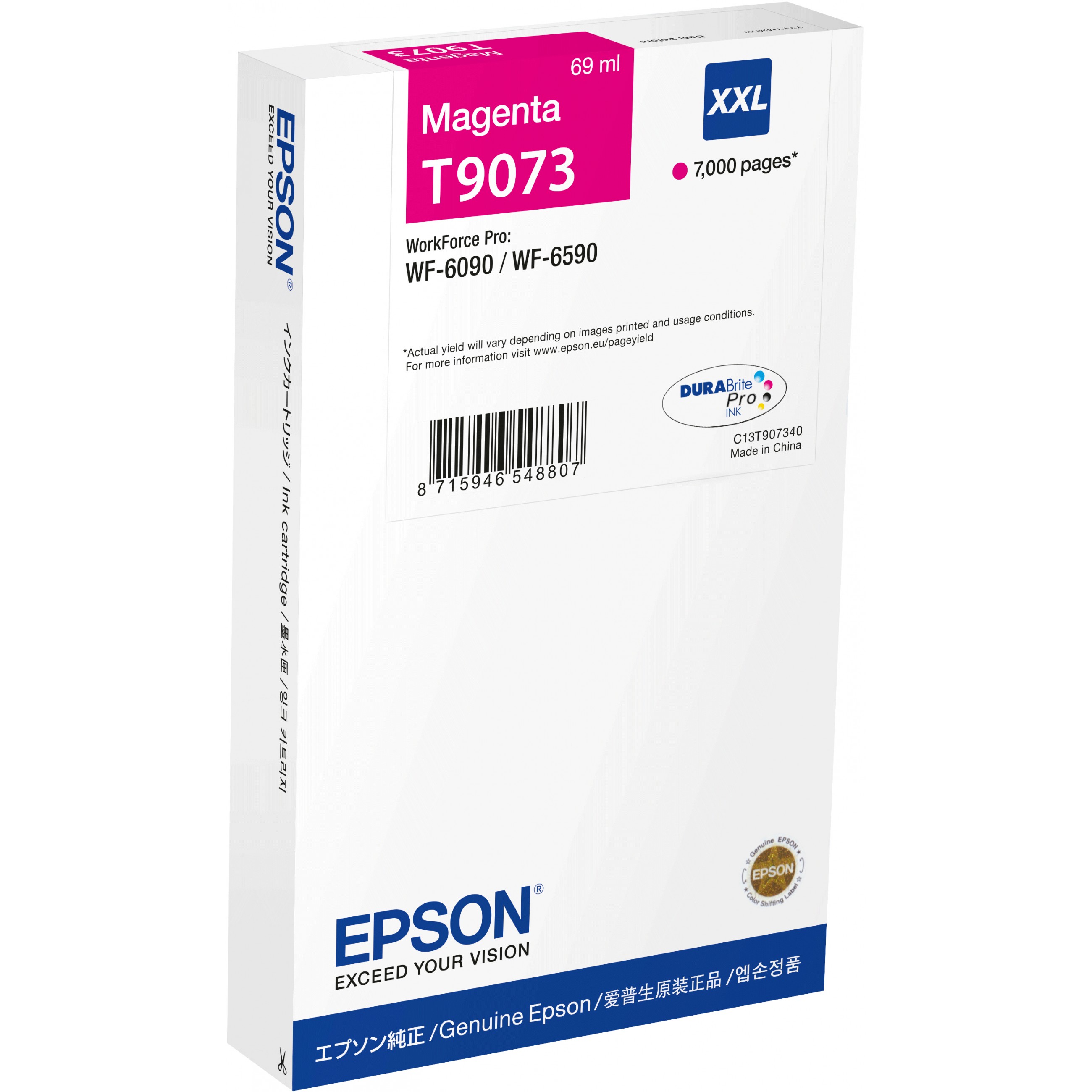 Epson Tinte T9073 XXL C13T907340 Magenta bis zu 7.000 Seiten