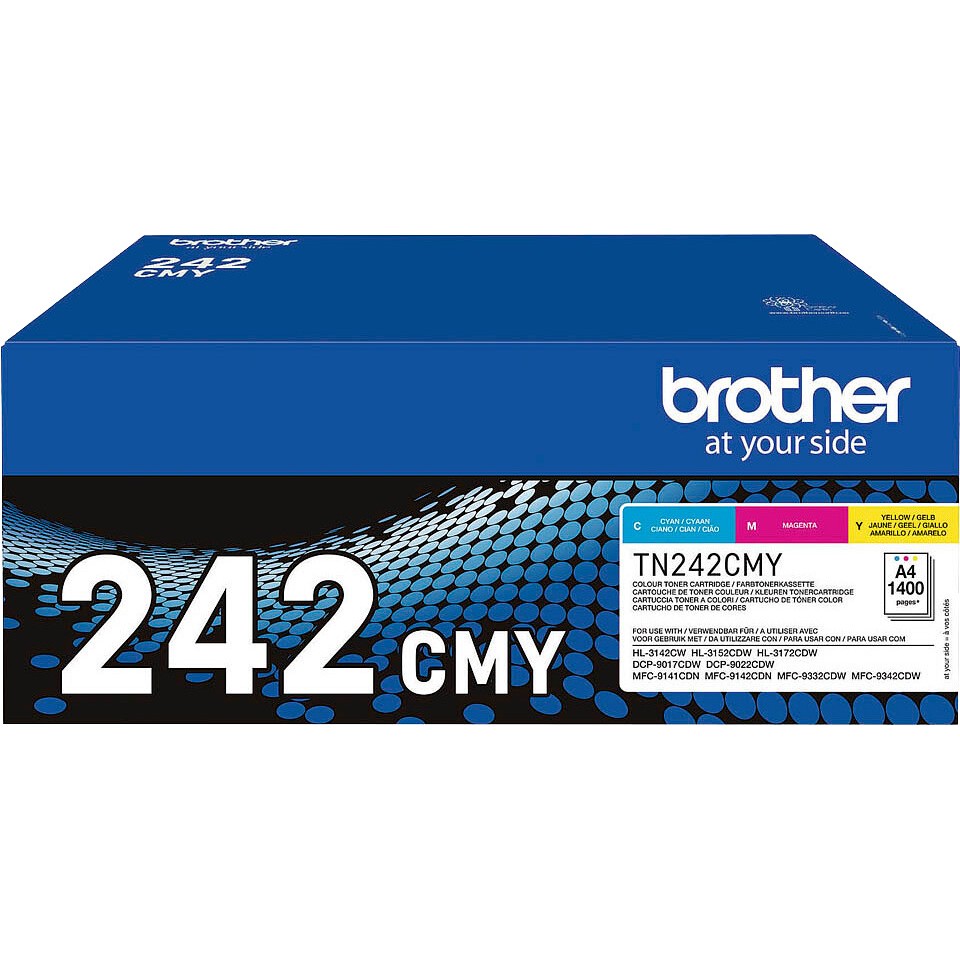 Brother Toner TN-242CMY Multipack Farbe bis zu 1.400 Seiten nach ISO/IEC 19798