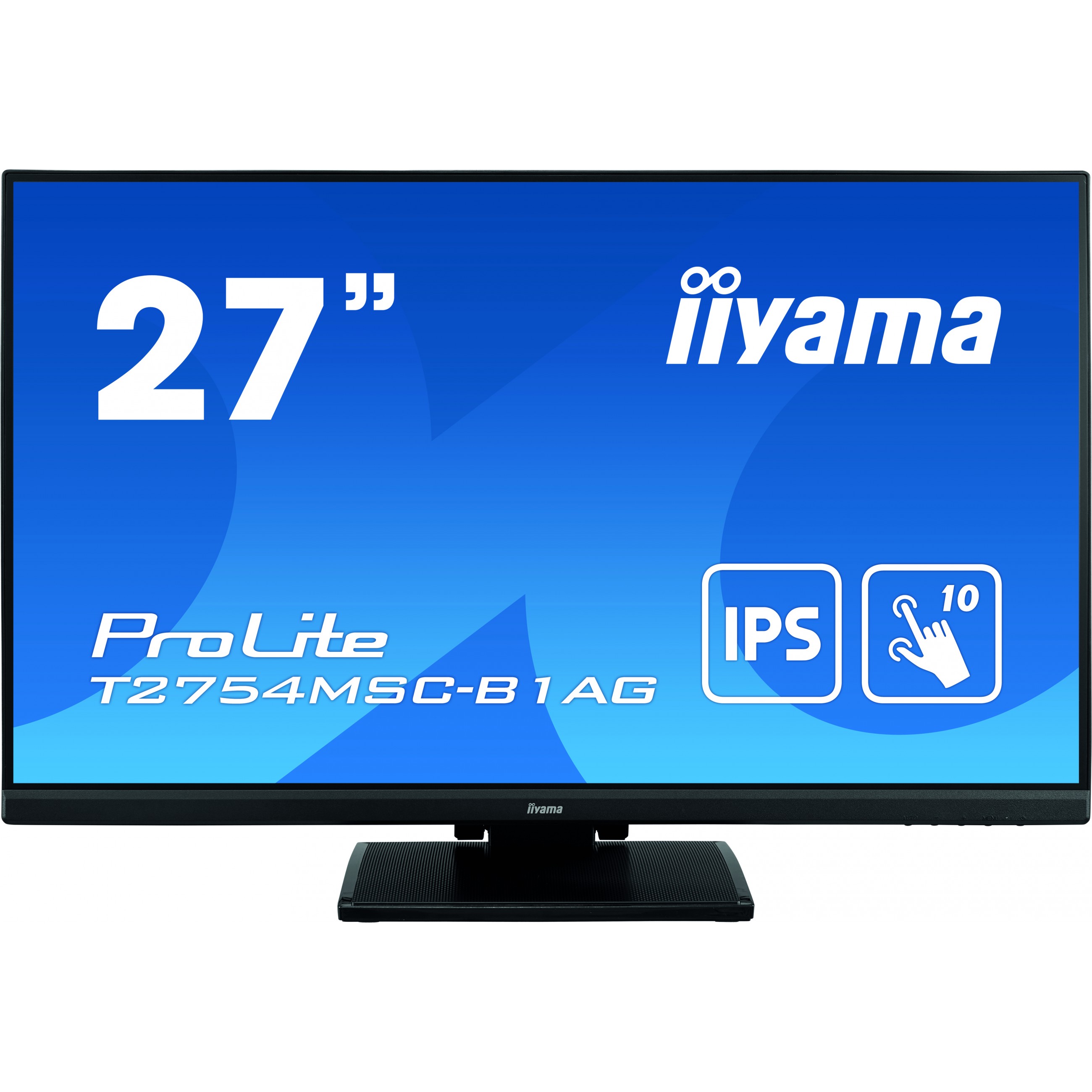 68,6cm/27'' (1920x1080) Iiyama ProLite T2754MSC-B1AG 16:9 FHD IPS Touch 4ms 60Hz HDMI VGA USB VESA Speaker Black
