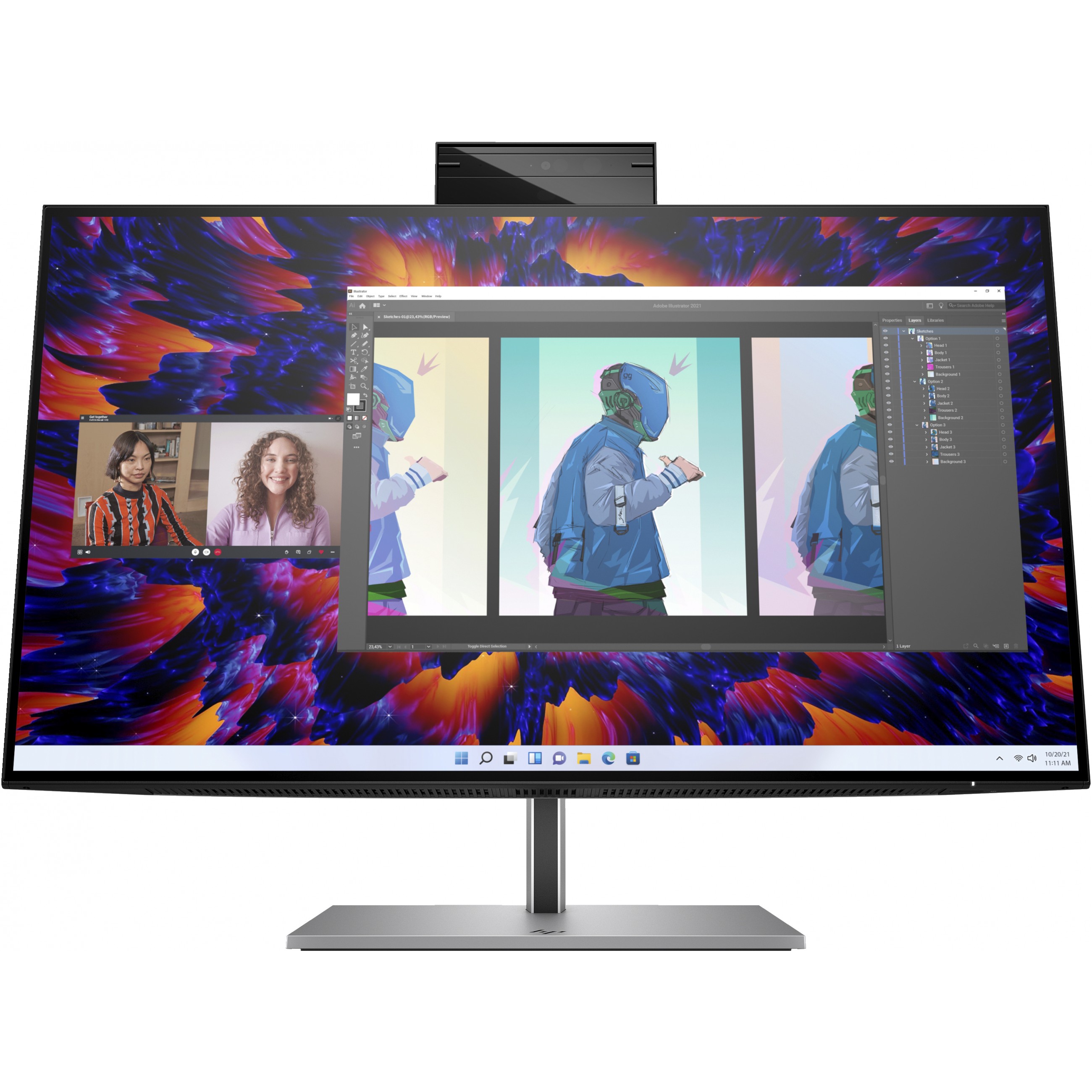 60,5cm/23,8'' (2560x1440) HP Z24m G3 16:9 5ms IPS HDMI DisplayPort USB-C VESA Pivot Speaker Webcam QHD Silver