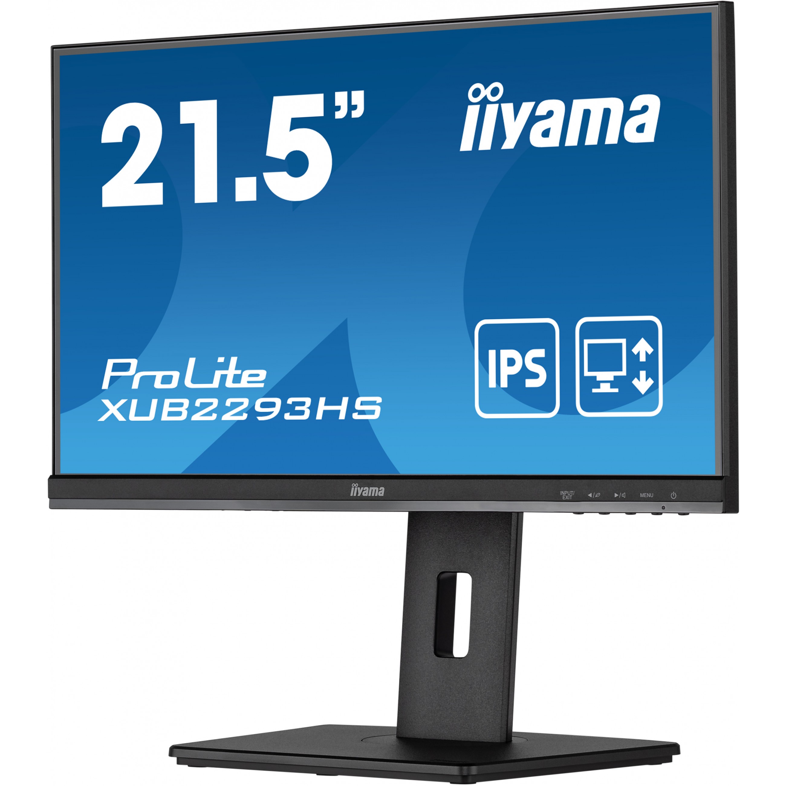 21,5''/54,6cm (1920x1080) iiyama 22W LCD Business Full HD IPS 3ms HDMI DisplayPort Height adj Stand Speaker FullHD Black