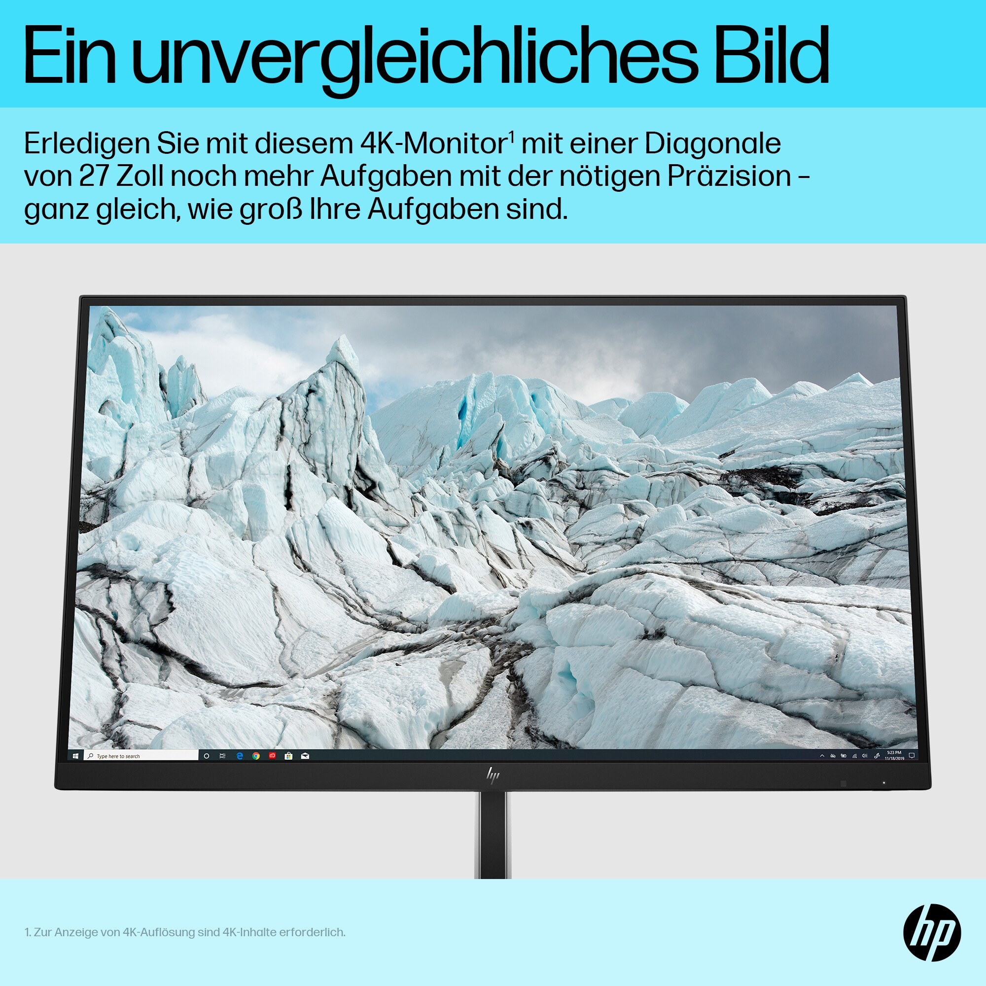 HP E27k G5 IPS UHD 3840x2160 DP/HDMI/USB-C 350cd