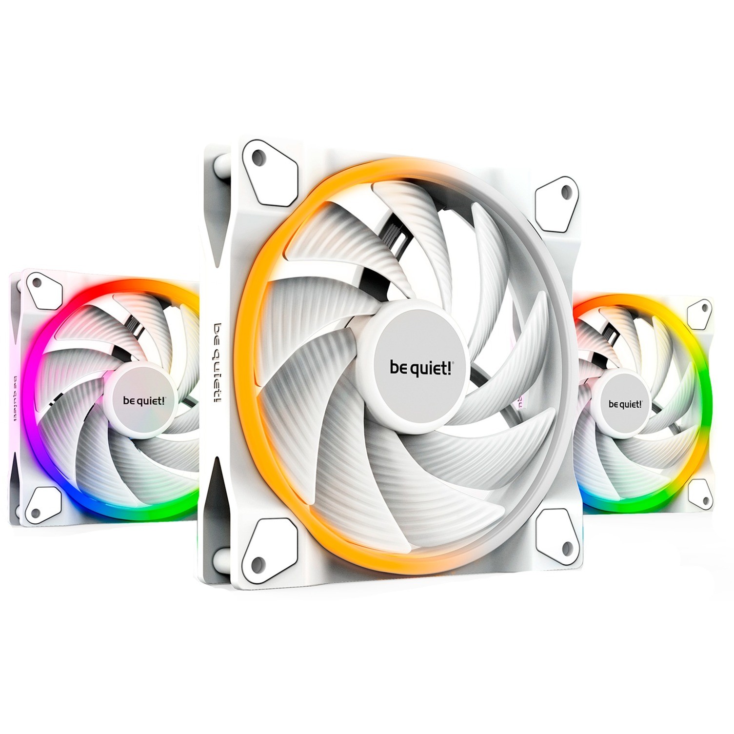 140mm be quiet! LIGHT WINGS White PWM Triple-Pack