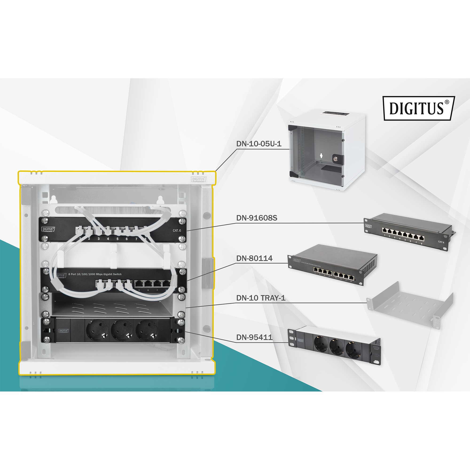DIGITUS Netzwerk-Set 254 mm (10