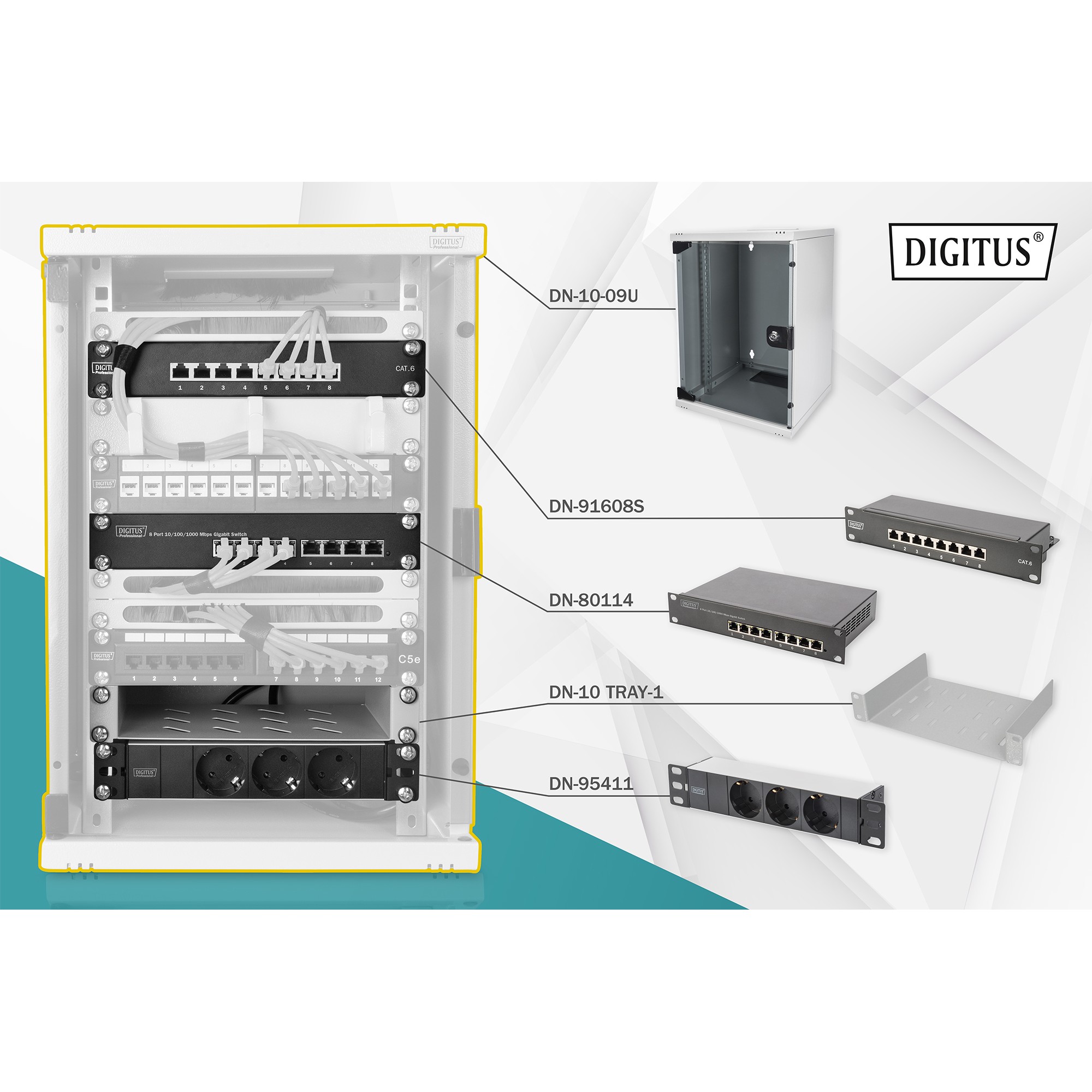 DIGITUS Netzwerk-Set 254 mm (10