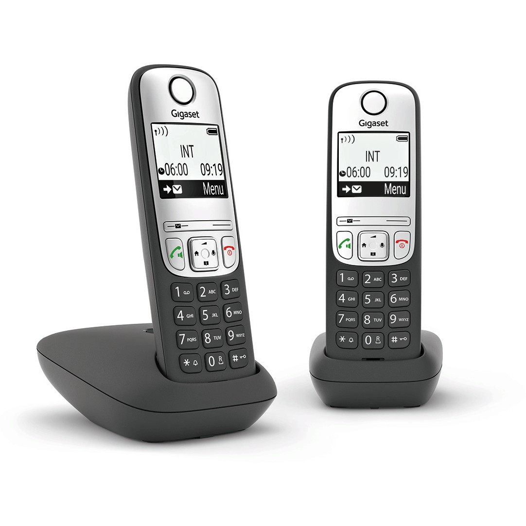 GIGASET A690A DUO mit Anrufbeantworter - schwarz/silber