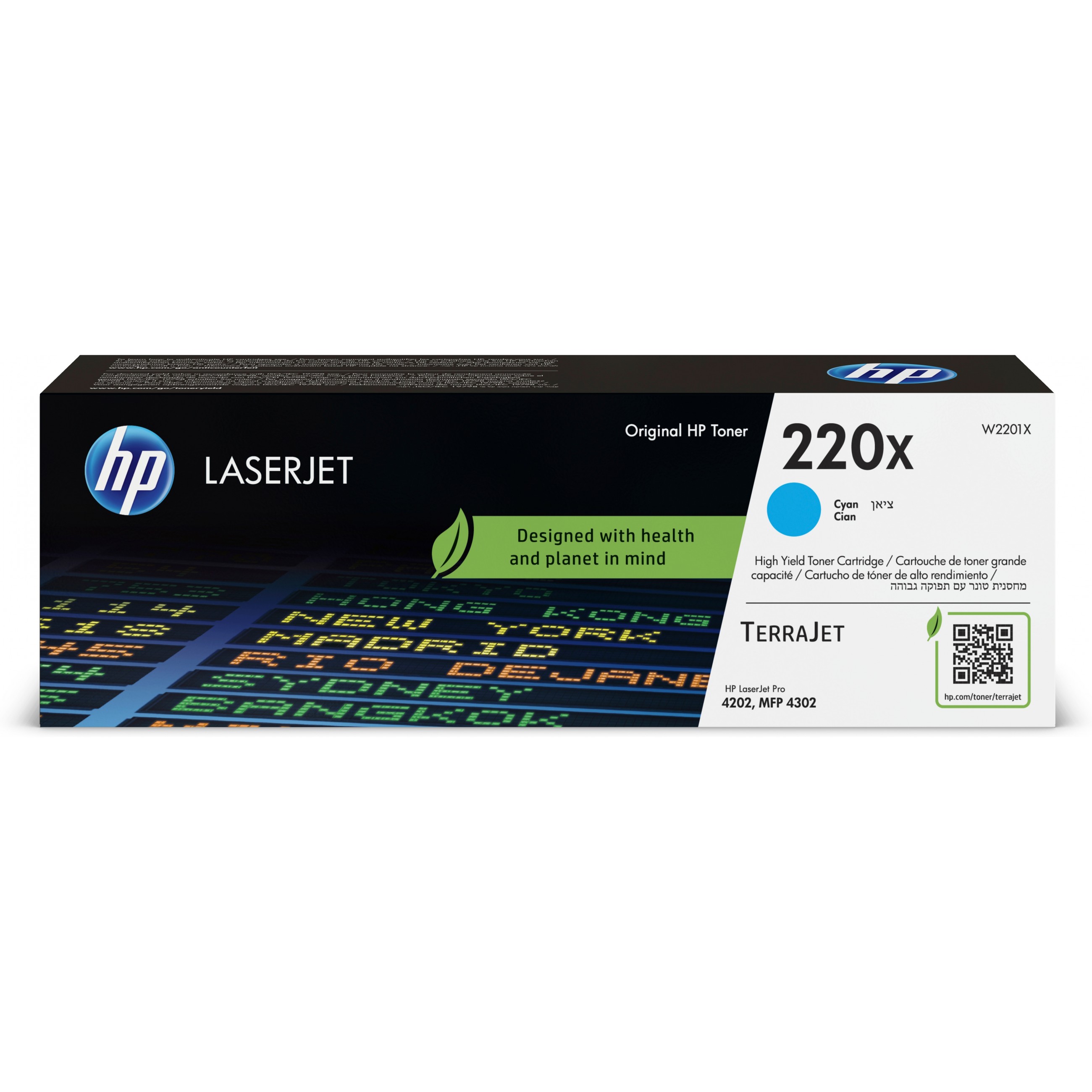 HP Toner 220X W2201X Cyan bis zu 5.500 Seiten