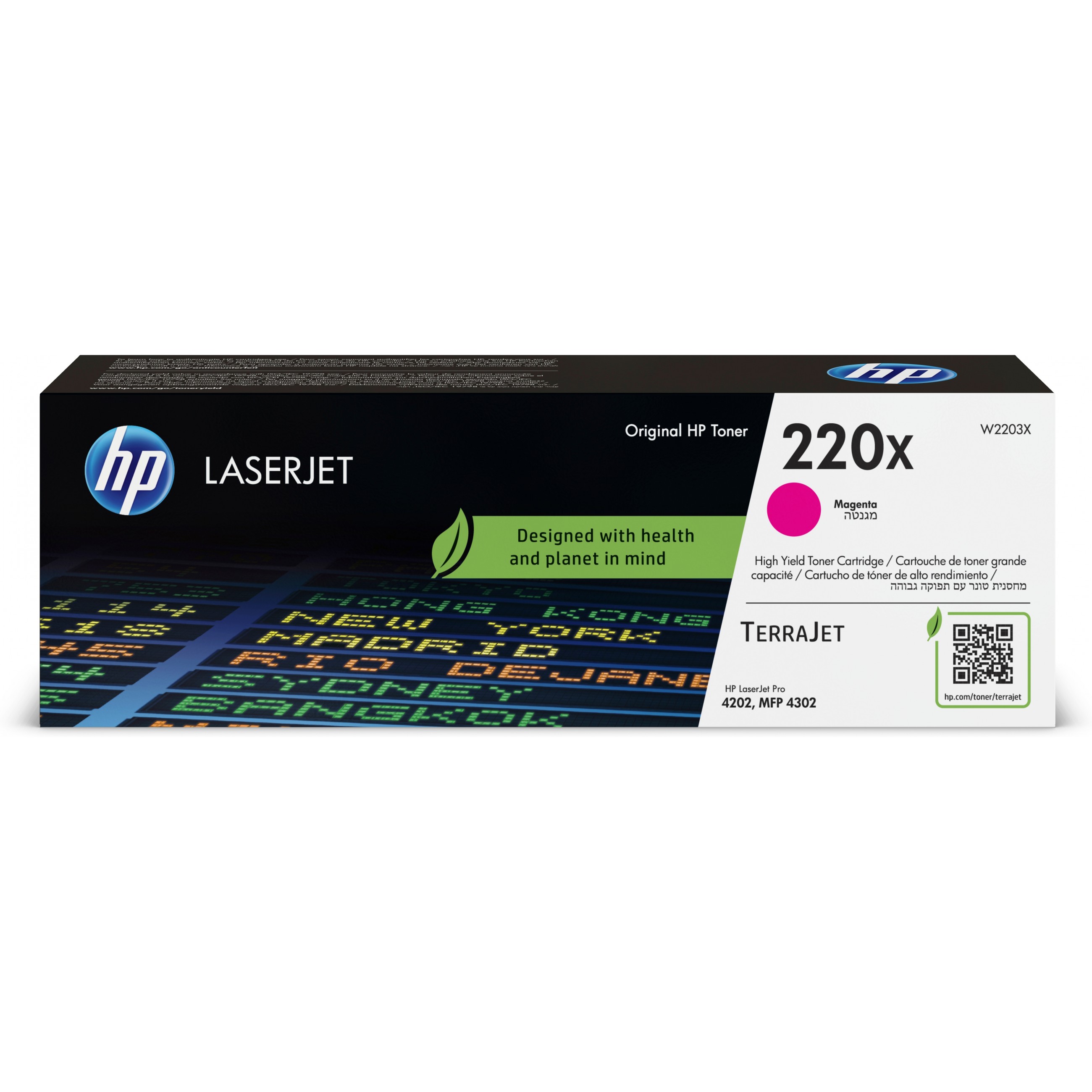 HP Toner 220X W2203X Magenta bis zu 5.500 Seiten
