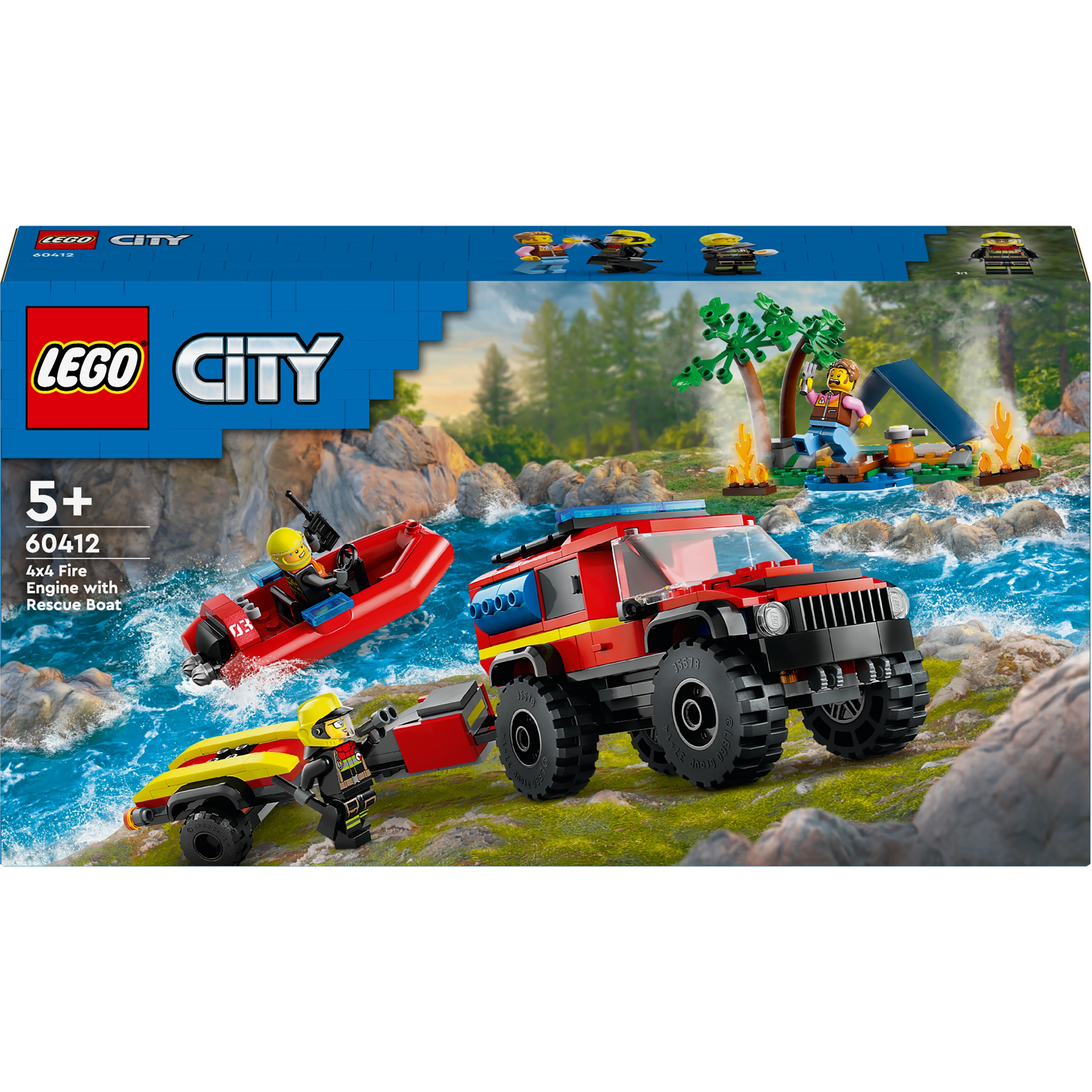 LEGO City Feuerwehrgeländewagen mit Rettungsboot 60412