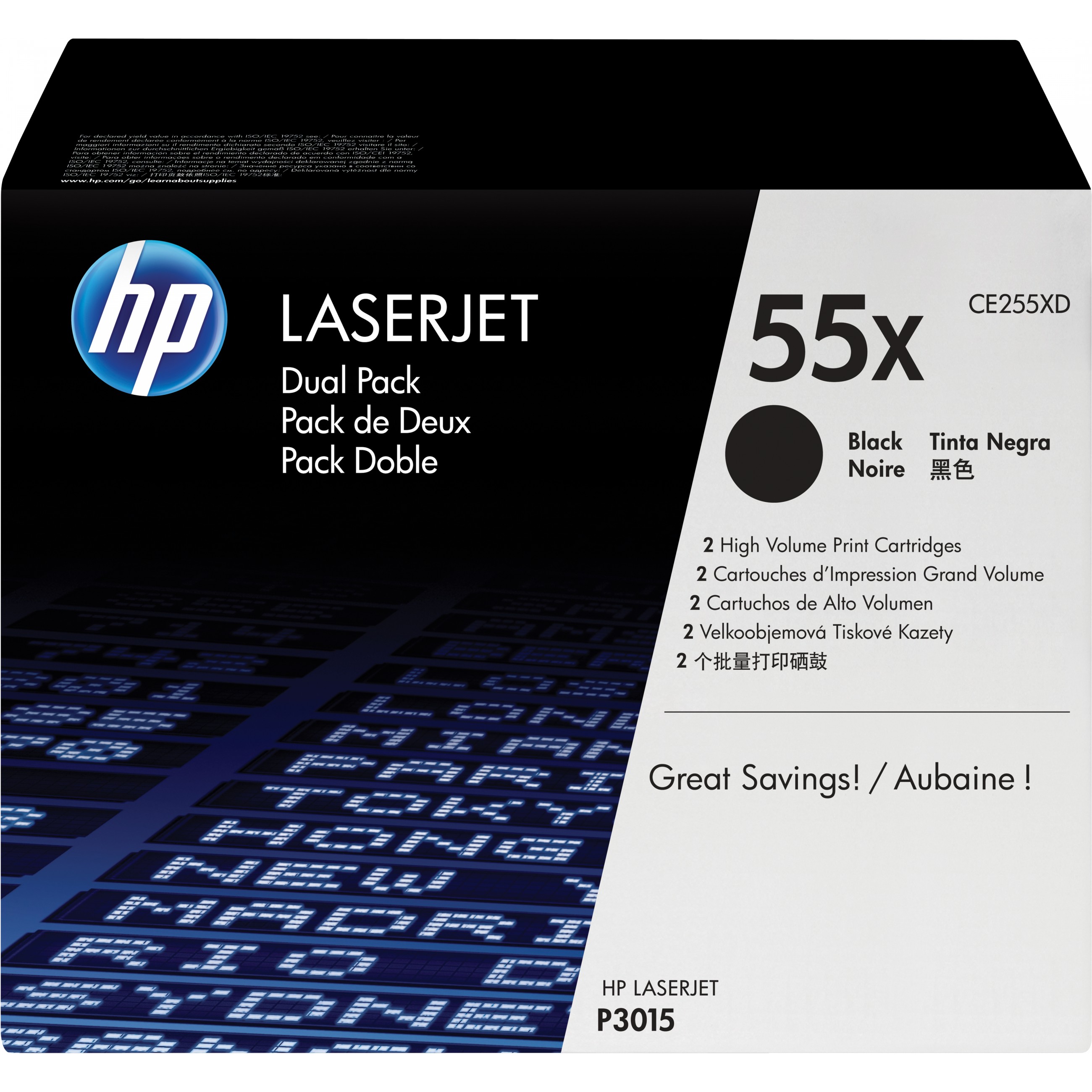 HP original LaserJet CE255XD original Toner cartridge black high capacity 2-pack