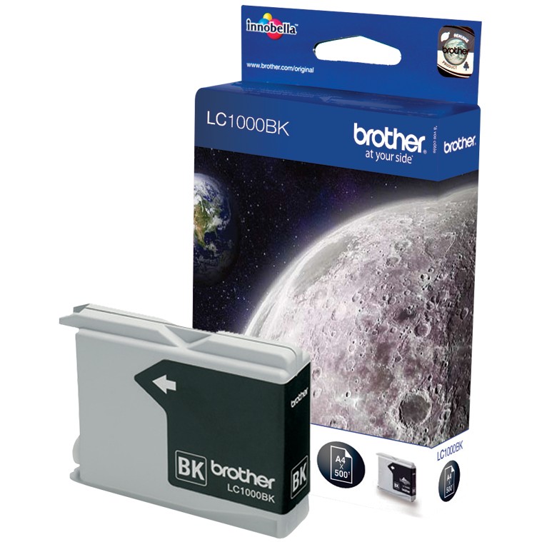 Brother Tinte LC-1000BK Schwarz bis zu 500 Seiten nach ISO 24711