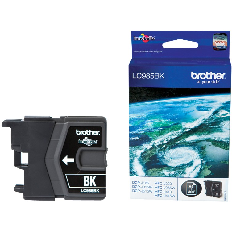 Brother Tinte LC-985BK Schwarz bis zu 300 Seiten nach ISO/IEC 24711