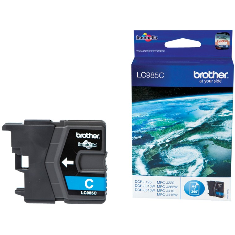 Brother Tinte LC-985C Cyan bis zu 260 Seiten nach ISO/IEC 24711