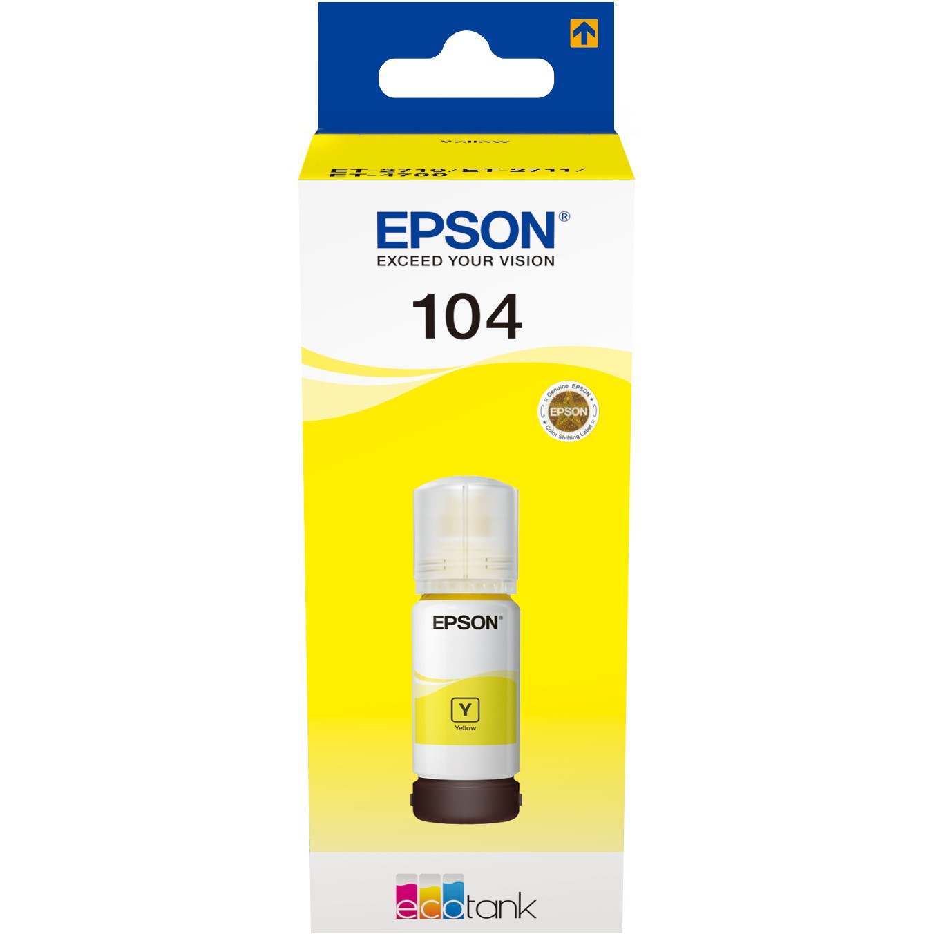 TIN Epson Tinte 104 EcoTank C13T00P440 Gelb bis zu 7.500 Seiten