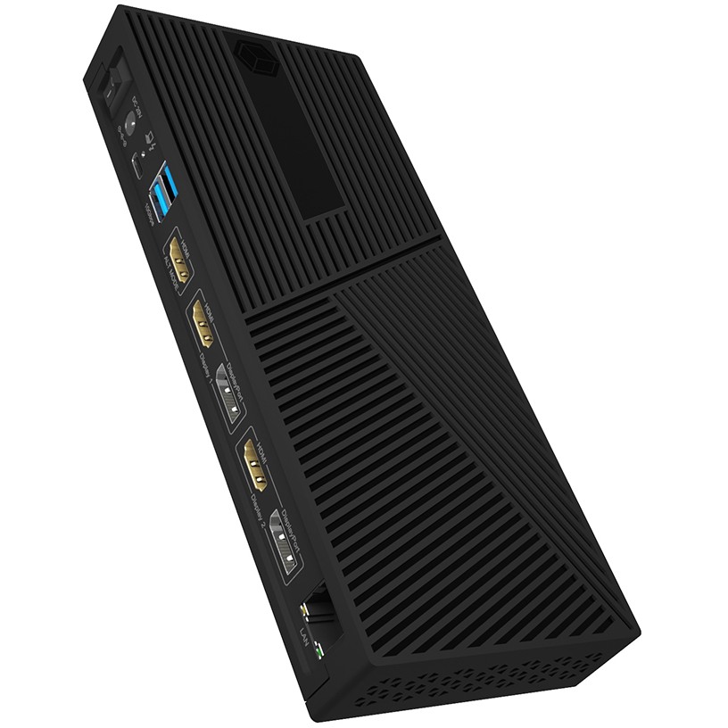 D Dockingtation 4xUSB-A/2xUSB-C/2xHDMI/DisplayPort ICY BOX Black