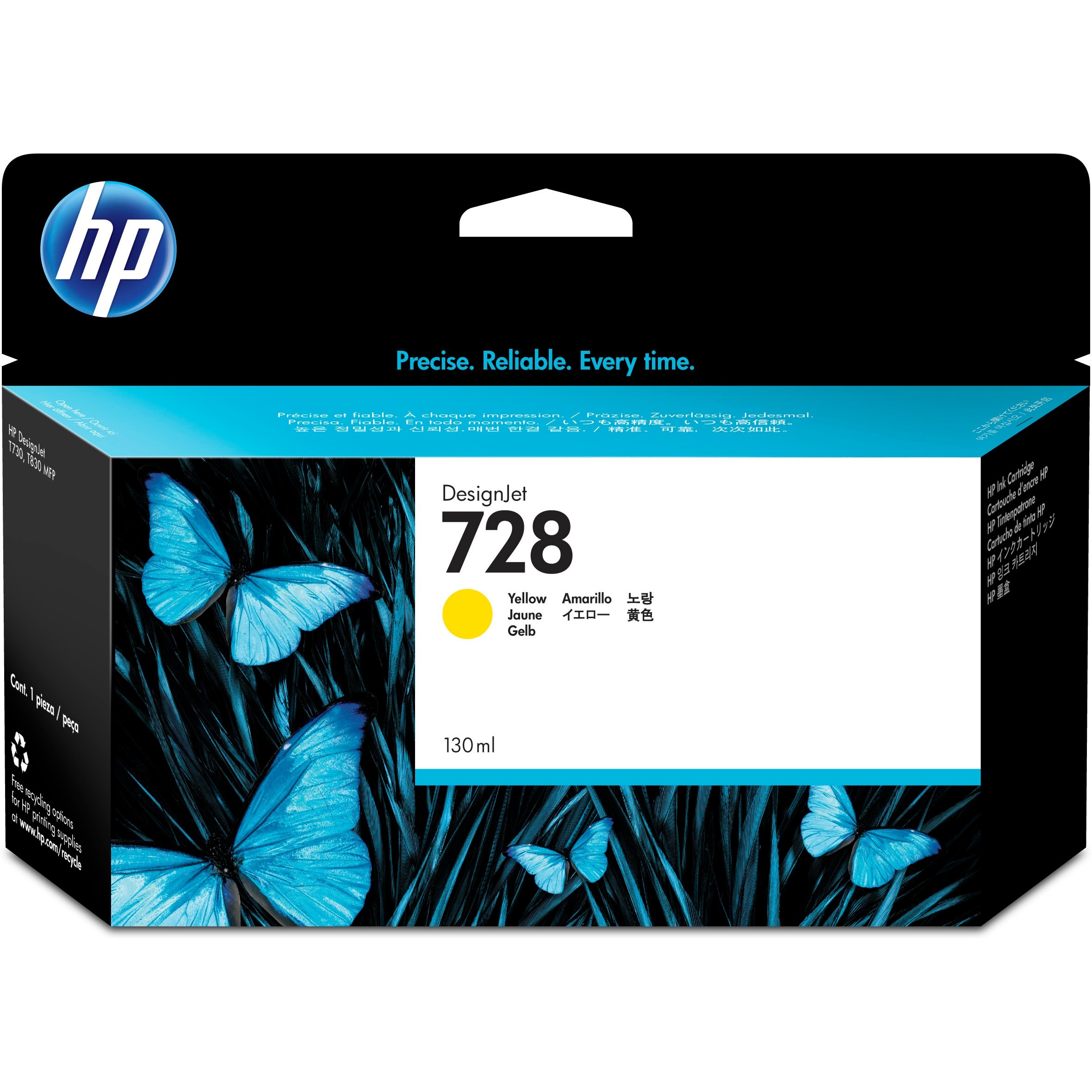 HP Tinte 728 F9J65A Gelb