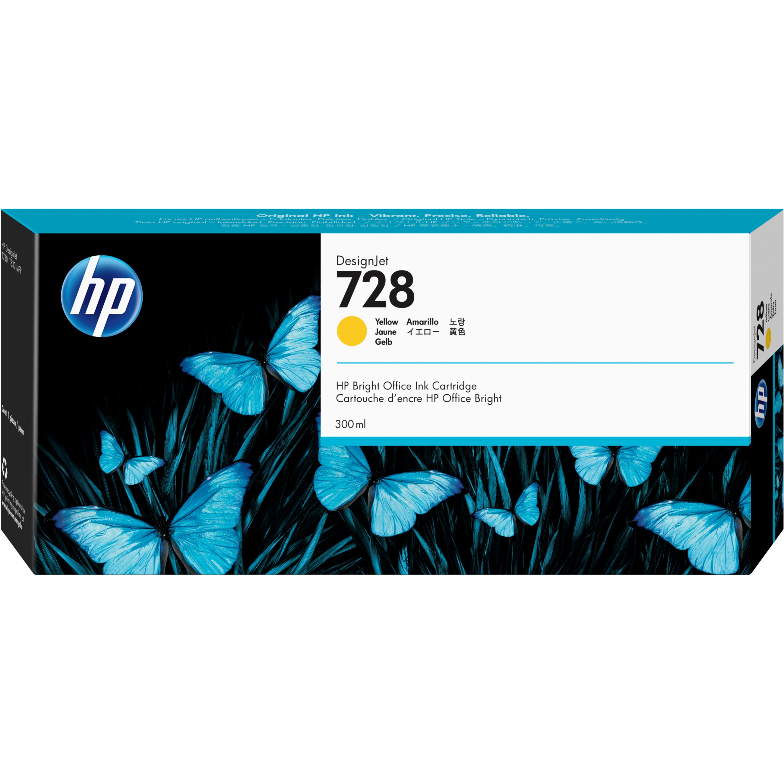 HP Tinte 728 gelb 300 ml