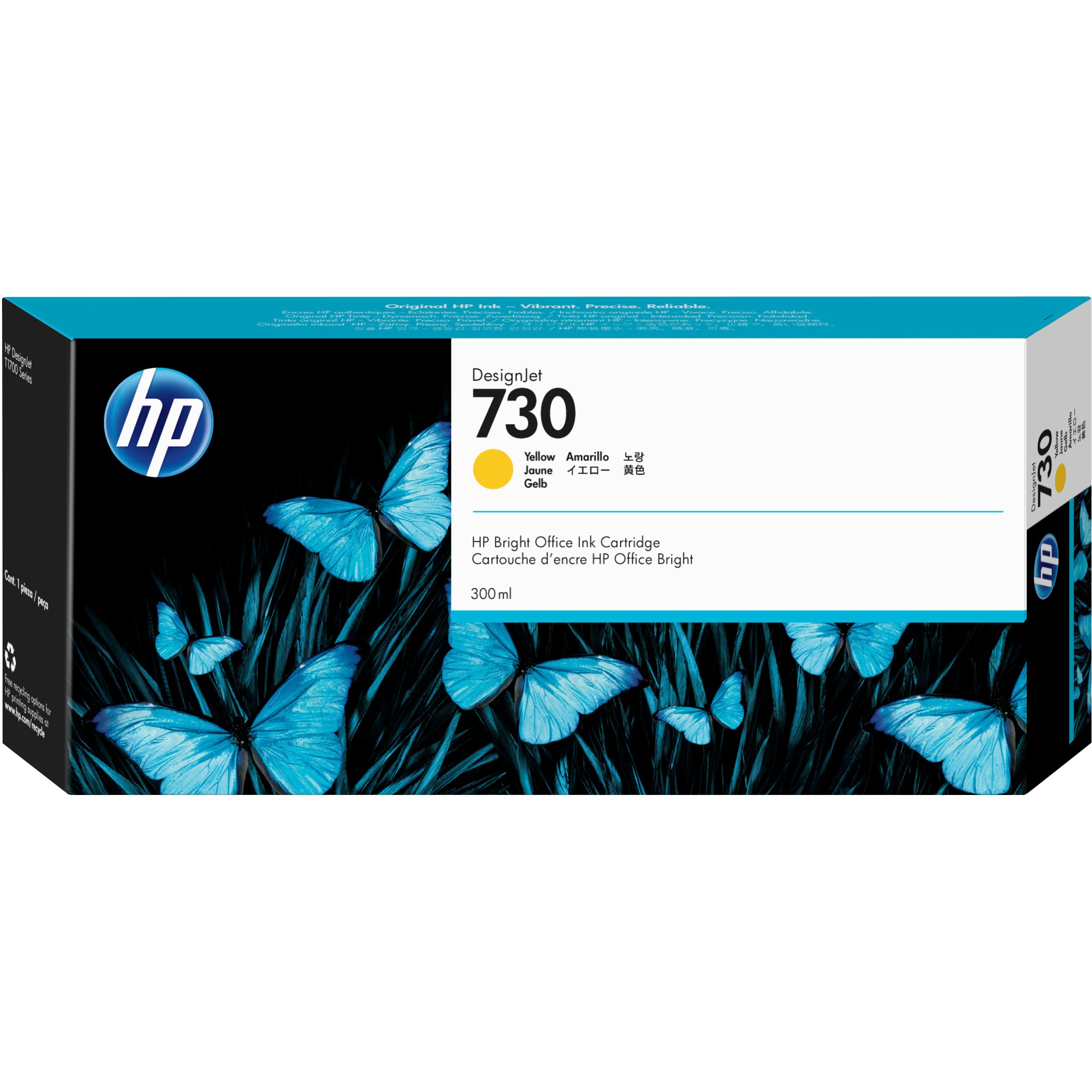 HP Tinte 730 P2V70A Gelb