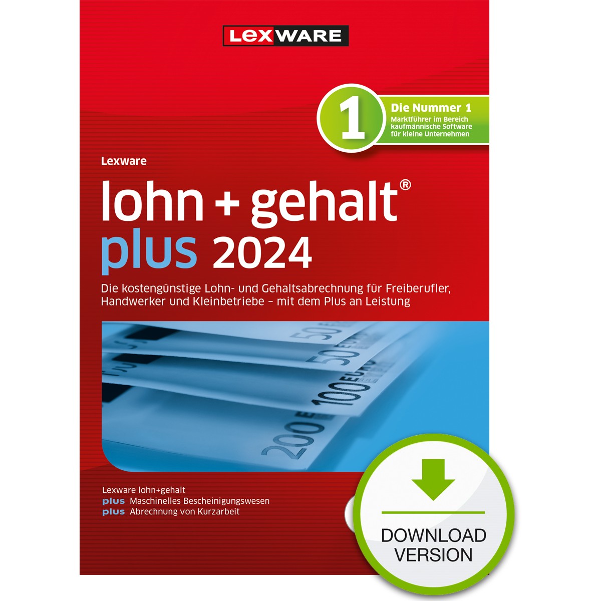 Lexware Lohn+Gehalt Plus 2024 - 1 Device, 1 Year - ESD-DownloadESD
