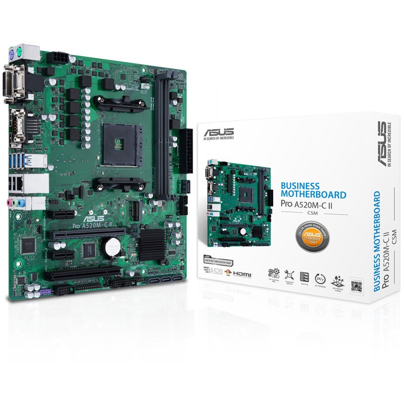 AM4 ASUS PRO A520M-C II/CSM mATX D4