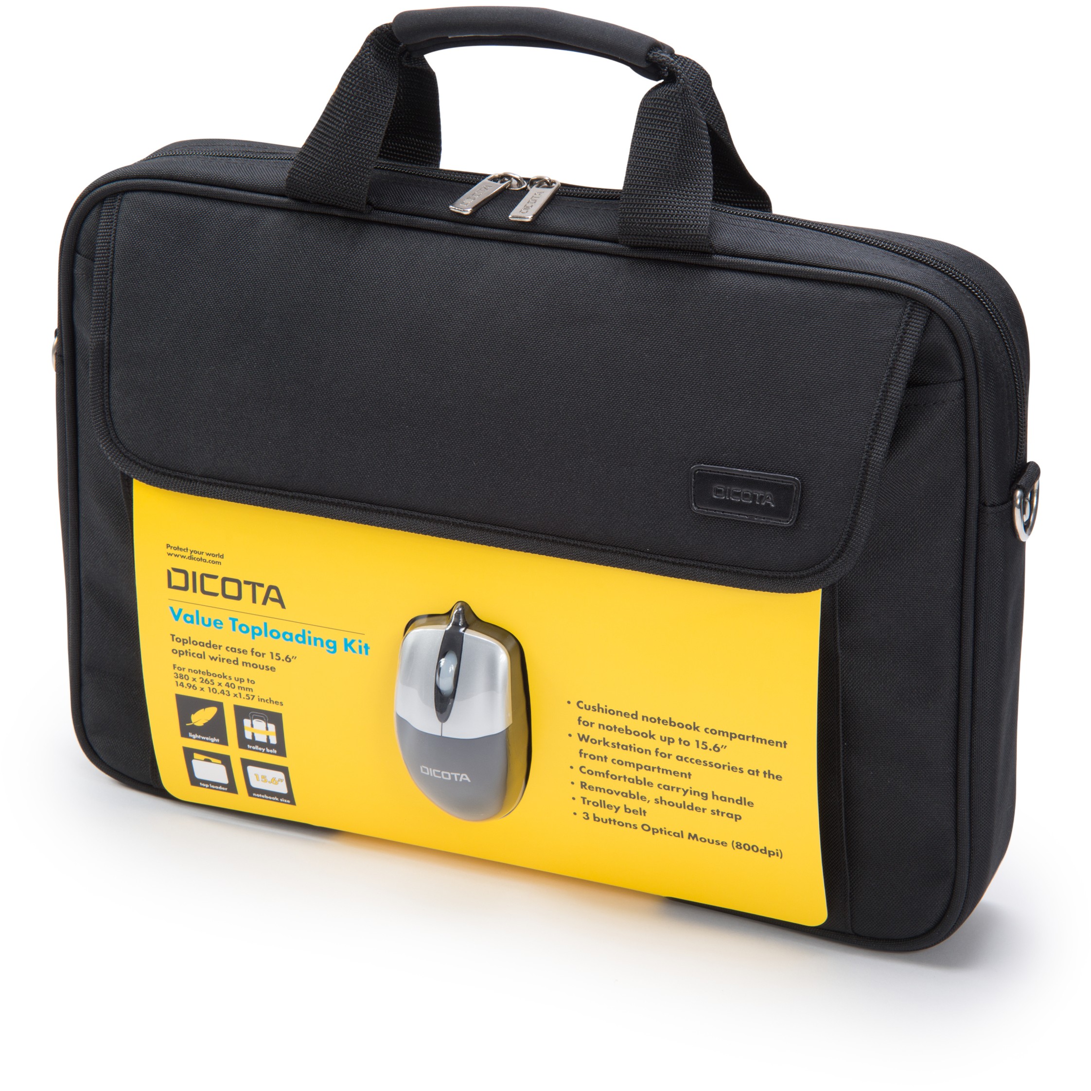 Dicota Laptop Tasche Value Toploading Kit bis 39,6cm 15.6
