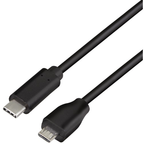 USB-C > Micro-USB (ST-ST) 0.5m LogiLink Black