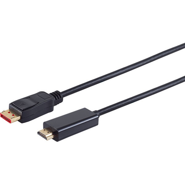 DisplayPort 1.4 > HDMI (ST-ST) 10m Adapterkabel 4K 60Hz Schwarz