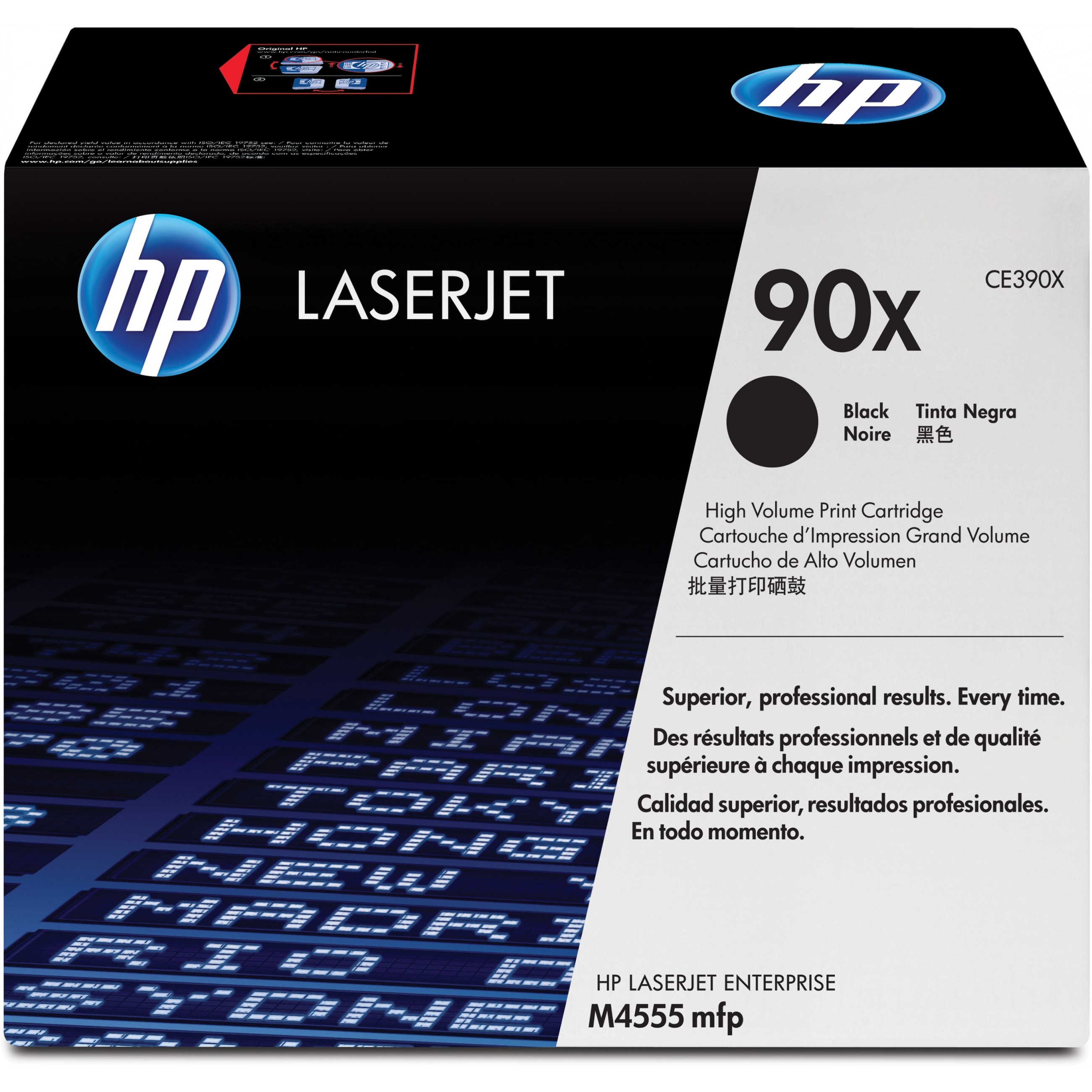 HP 90X original Toner cartridge CE390X black high capacity 24.000 pages 1-pack Smart Printing Technology