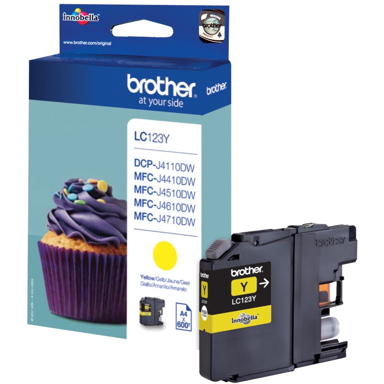 Brother Tinte LC-123Y Gelb bis zu 600 Seiten nach ISO/IEC 24711
