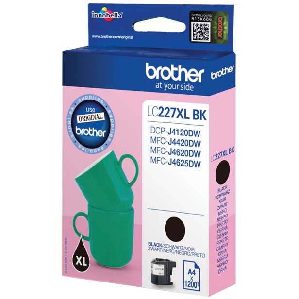 Brother Tinte LC-227XL-BK Schwarz bis zu 1.200 Seiten nach ISO/IEC 24711
