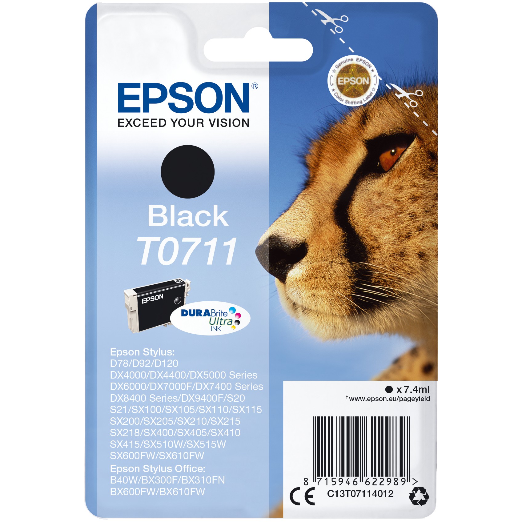 Epson T071140 black NEUE VERPACKUNG