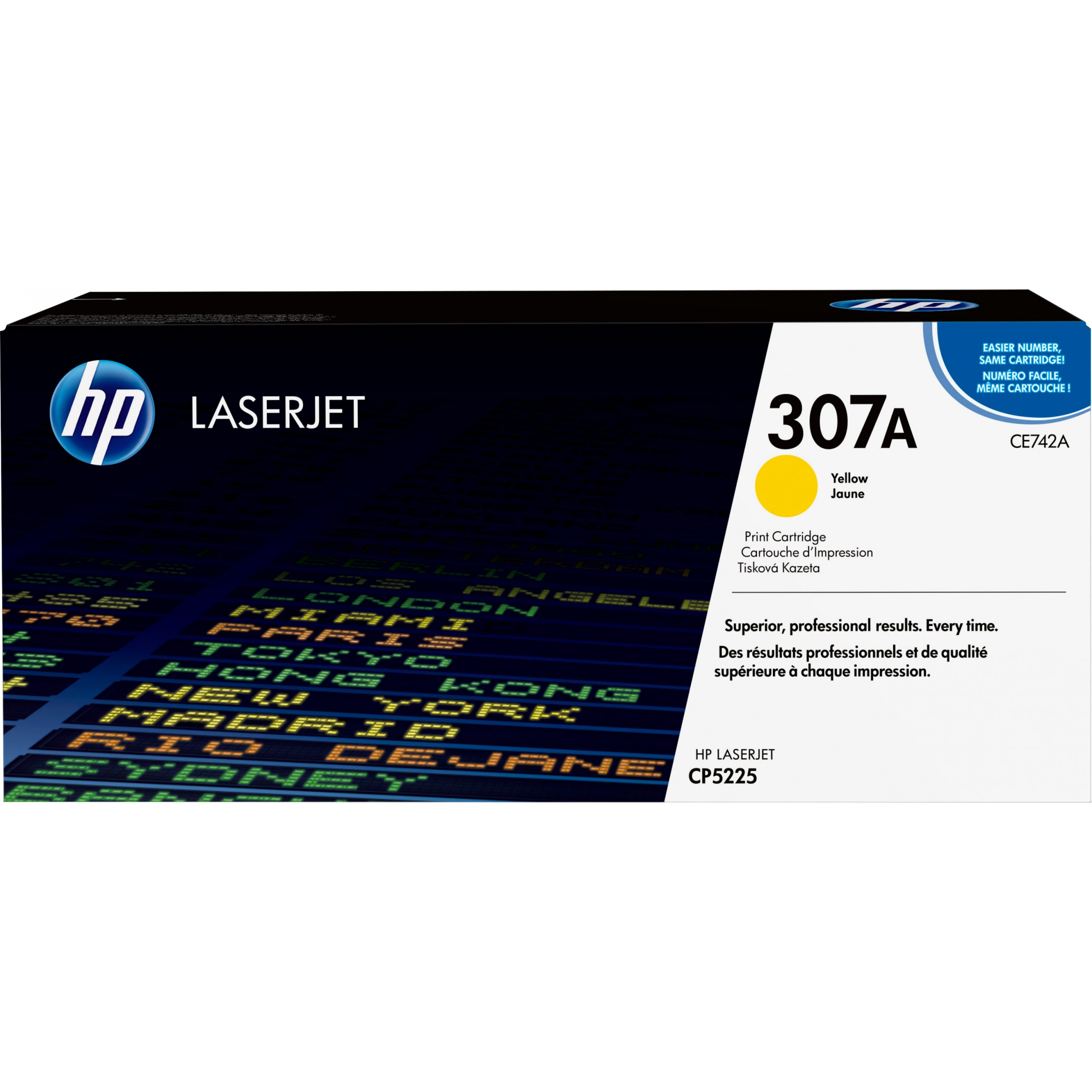HP original Colour LaserJet CE742A Toner cartridge yellow standard capacity 7.300 pages 1-pack