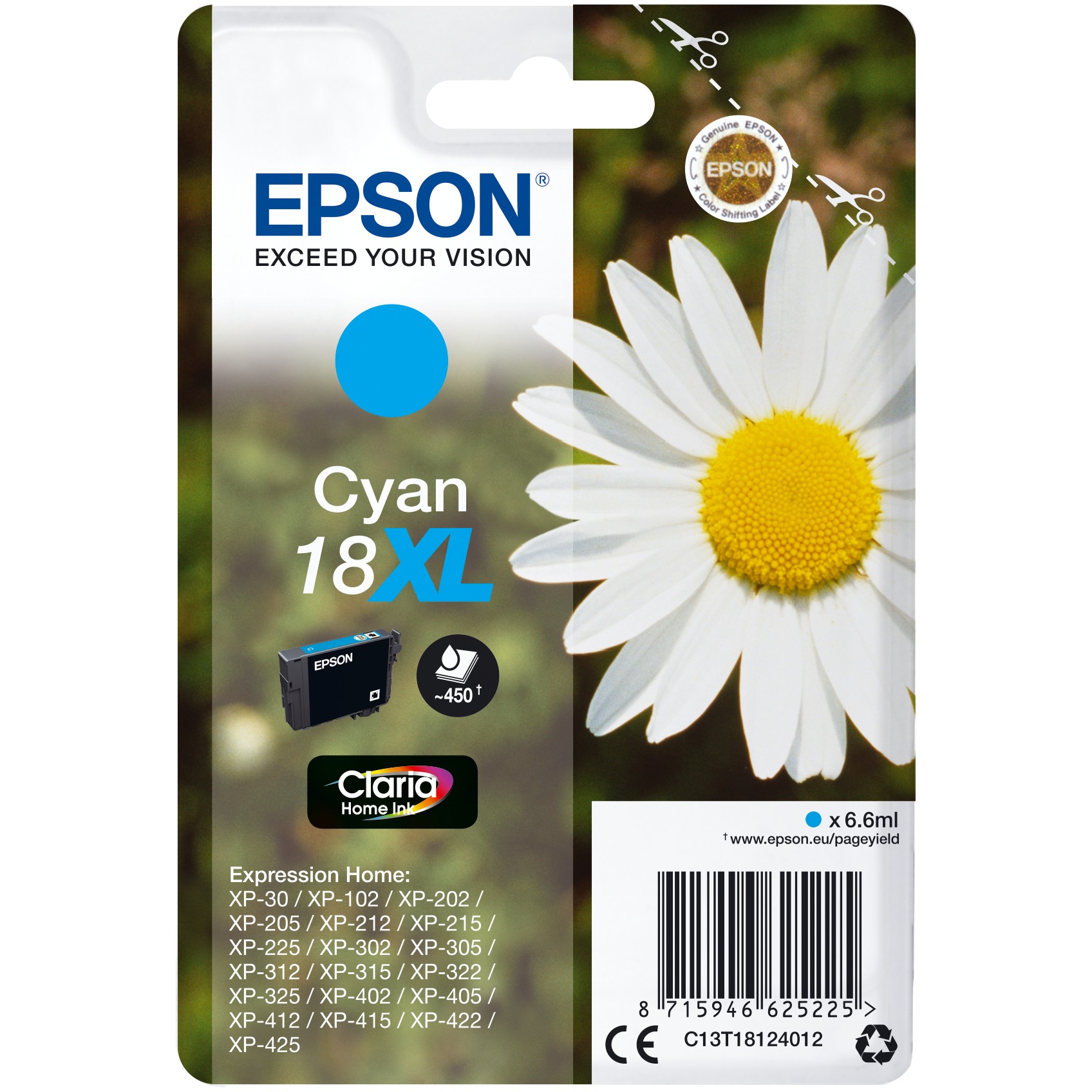 Epson Tinte 18XL C13T18124012 Cyan