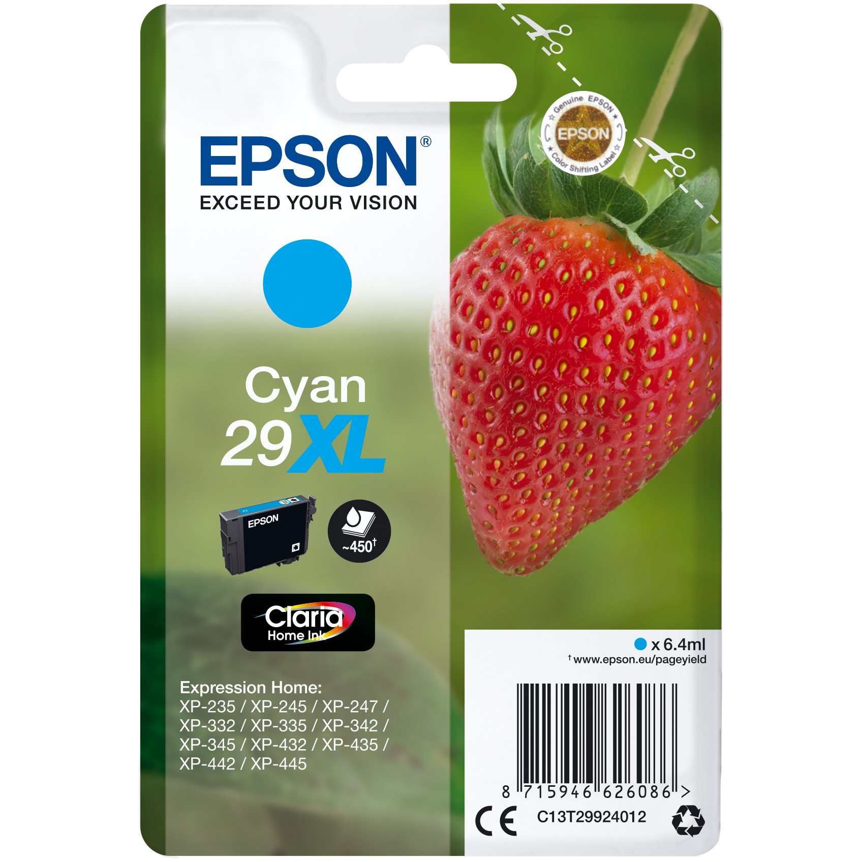 Epson Tinte 29XL C13T29924012 Cyan