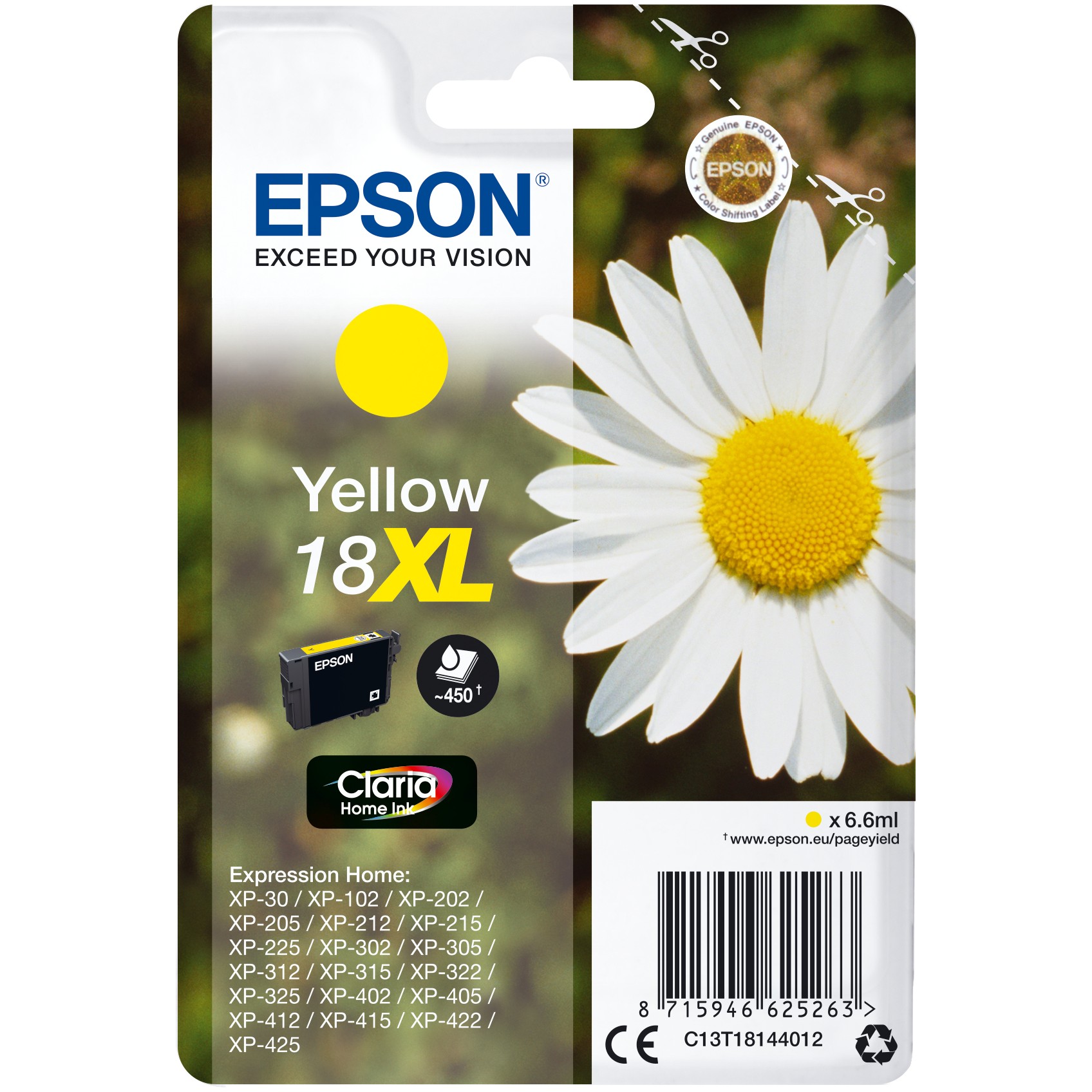 Epson Tinte 18XL C13T18144012 Gelb