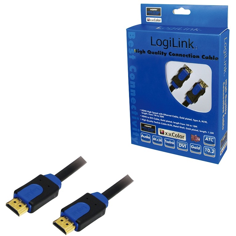 HDMI (ST-ST) LogiLink 1m 3D Ethernet Box Black