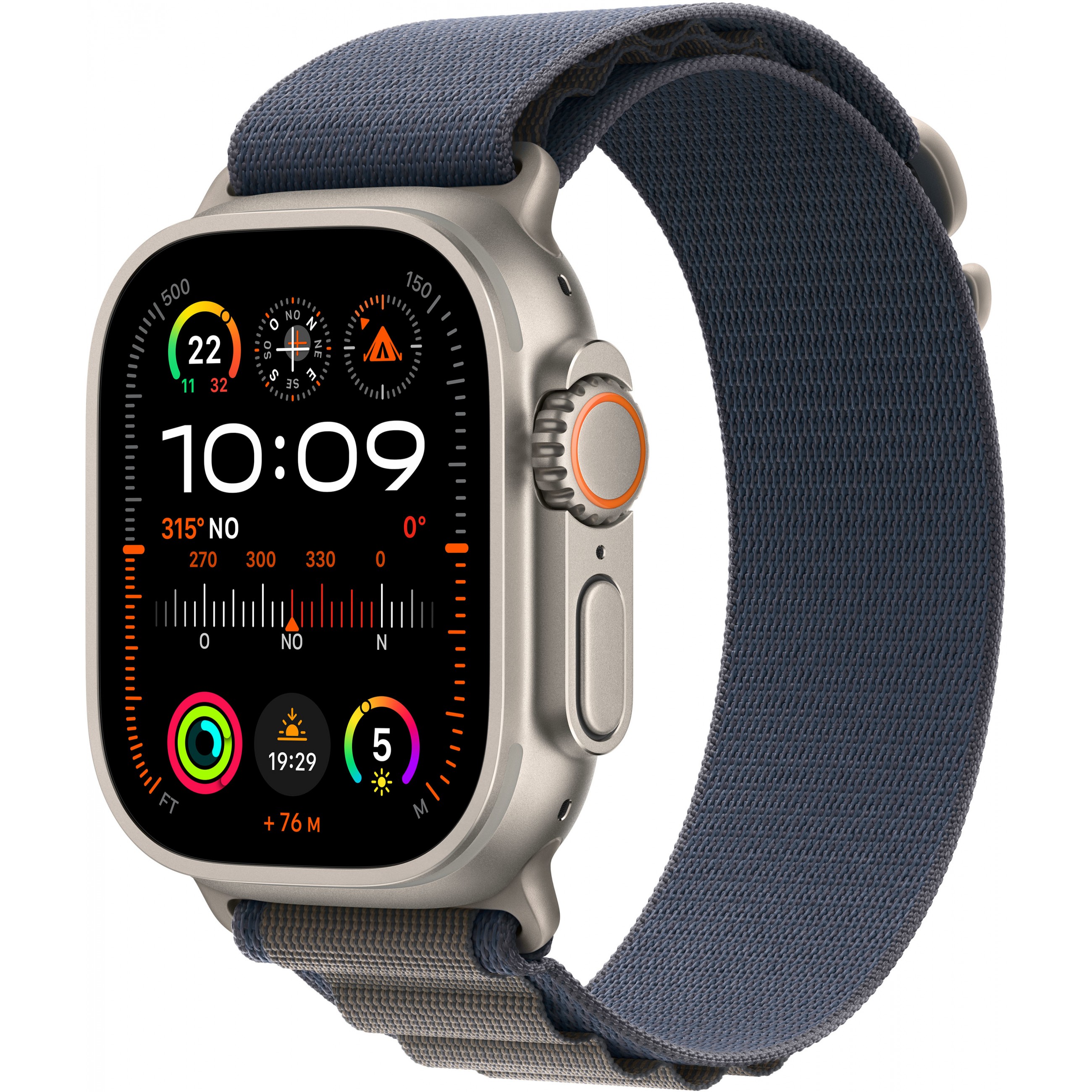 Apple Watch Ultra 2 Titanium Cellular 49mm (Alpine Loop blau) Medium