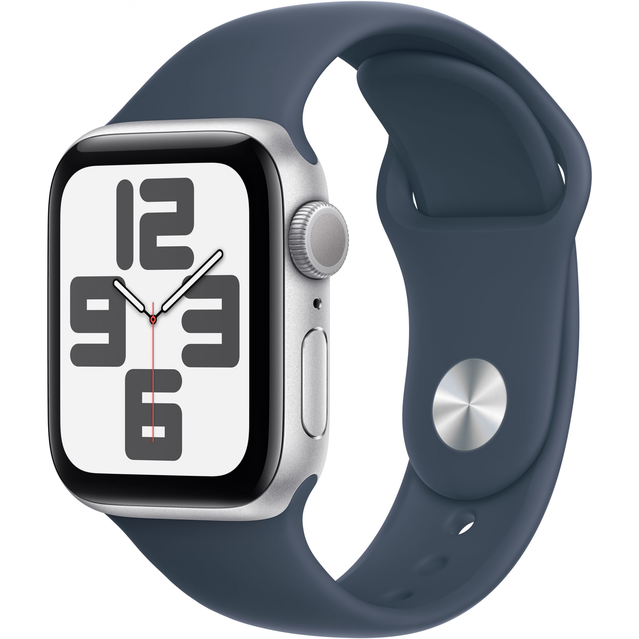 Apple Watch SE Aluminium 40mm Silber (Sportarmband sturmblau) S/M NEW