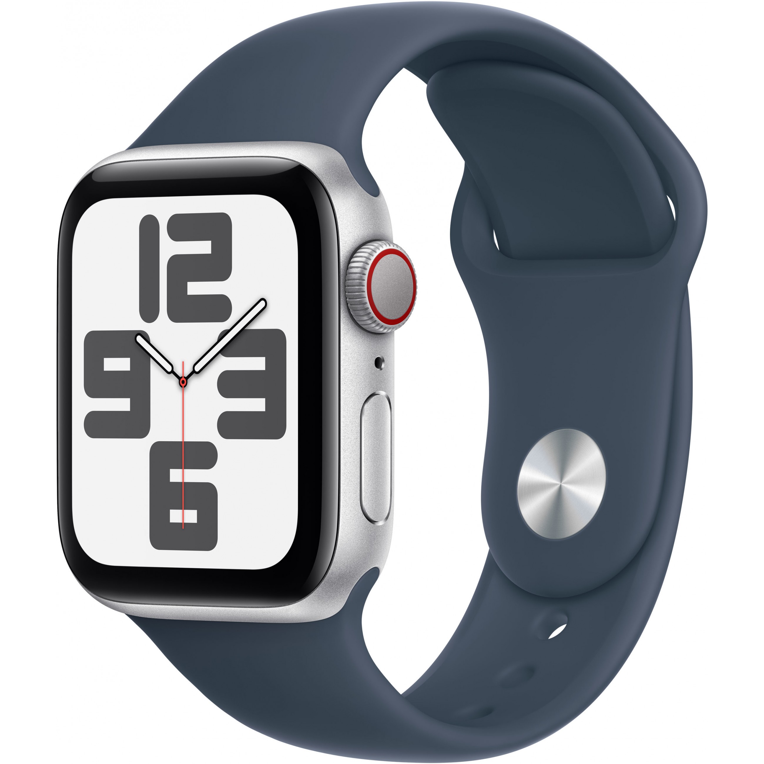 Apple Watch SE Aluminium Cellular 40mm Silber (Sportarmband sturmblau) M/L NEW