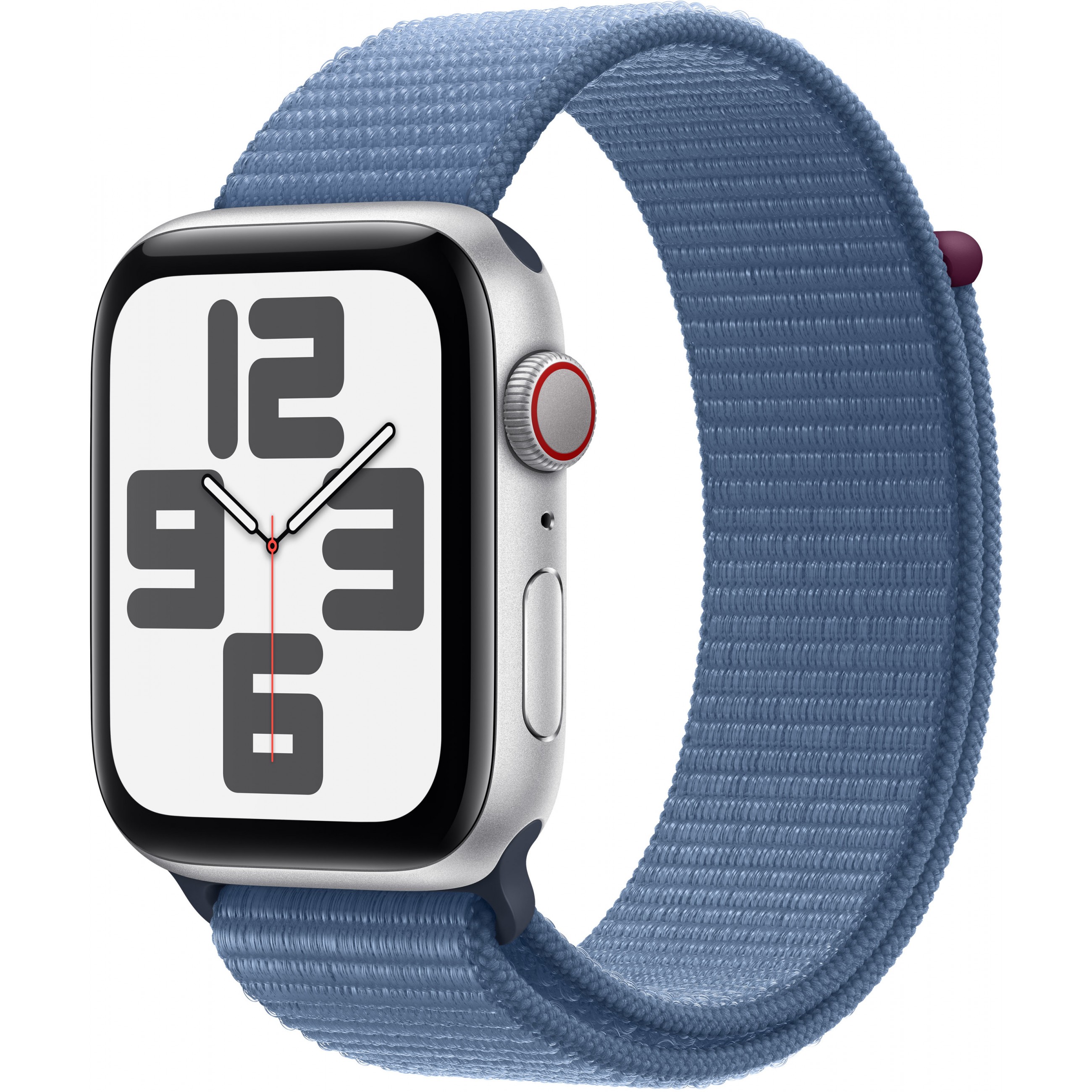 Apple Watch SE Aluminium Cellular 44mm Silber (Sport Loop winterblau) NEW