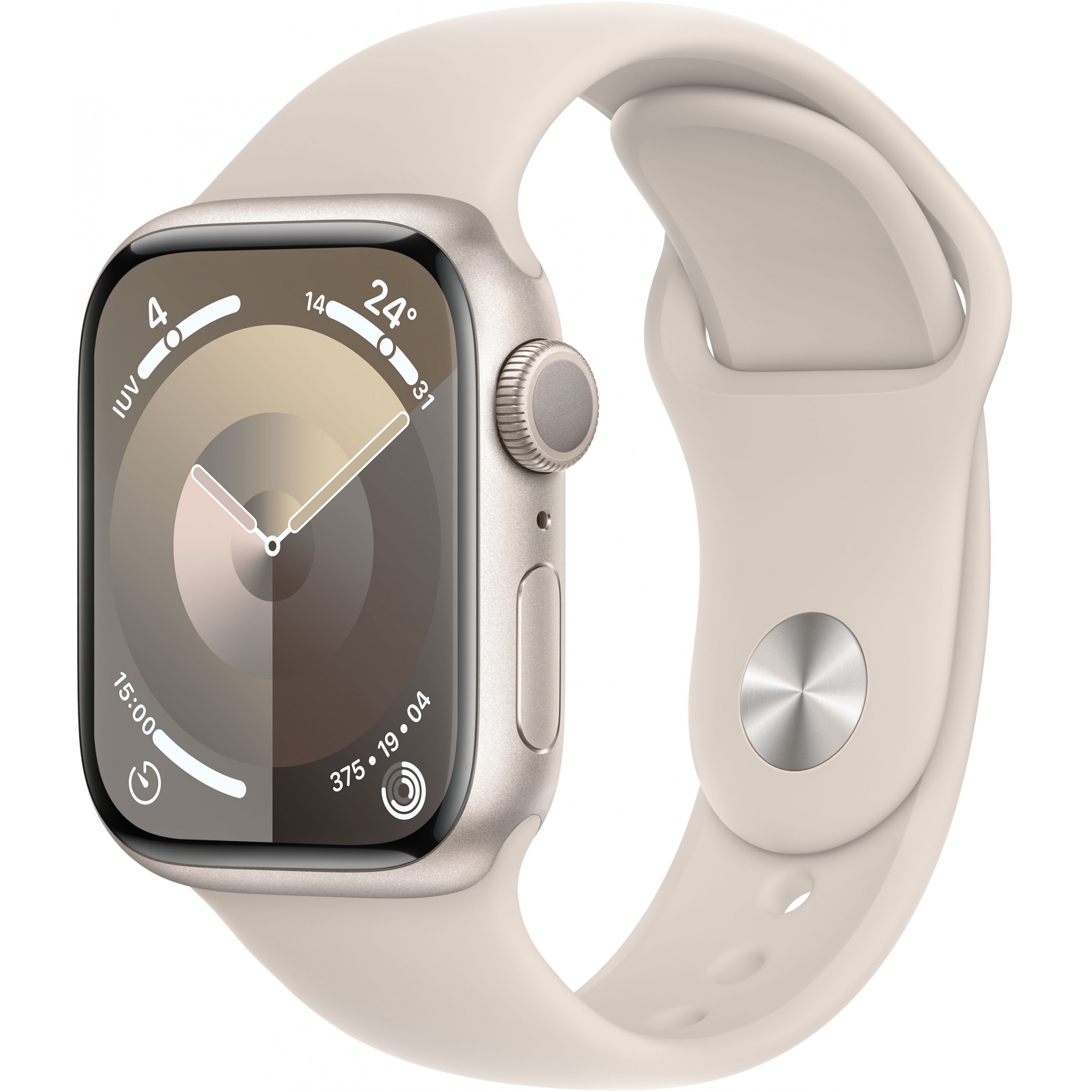 Apple Watch S9 Aluminium 41mm Polarstern (Sportarmband polarstern) S/M NEW