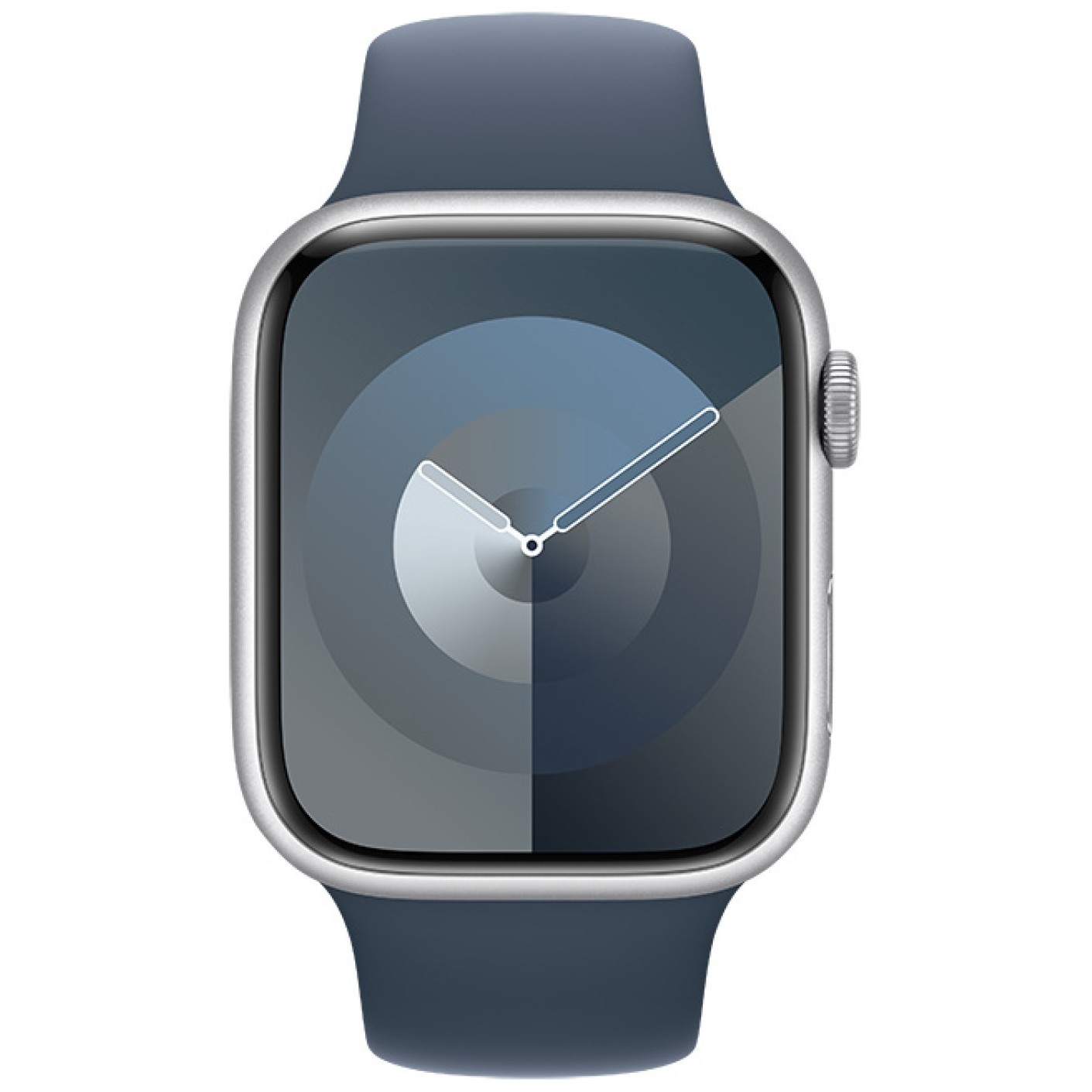 Apple Watch S9 Aluminium 45mm Silber (Sportarmband sturmblau) S/M NEW